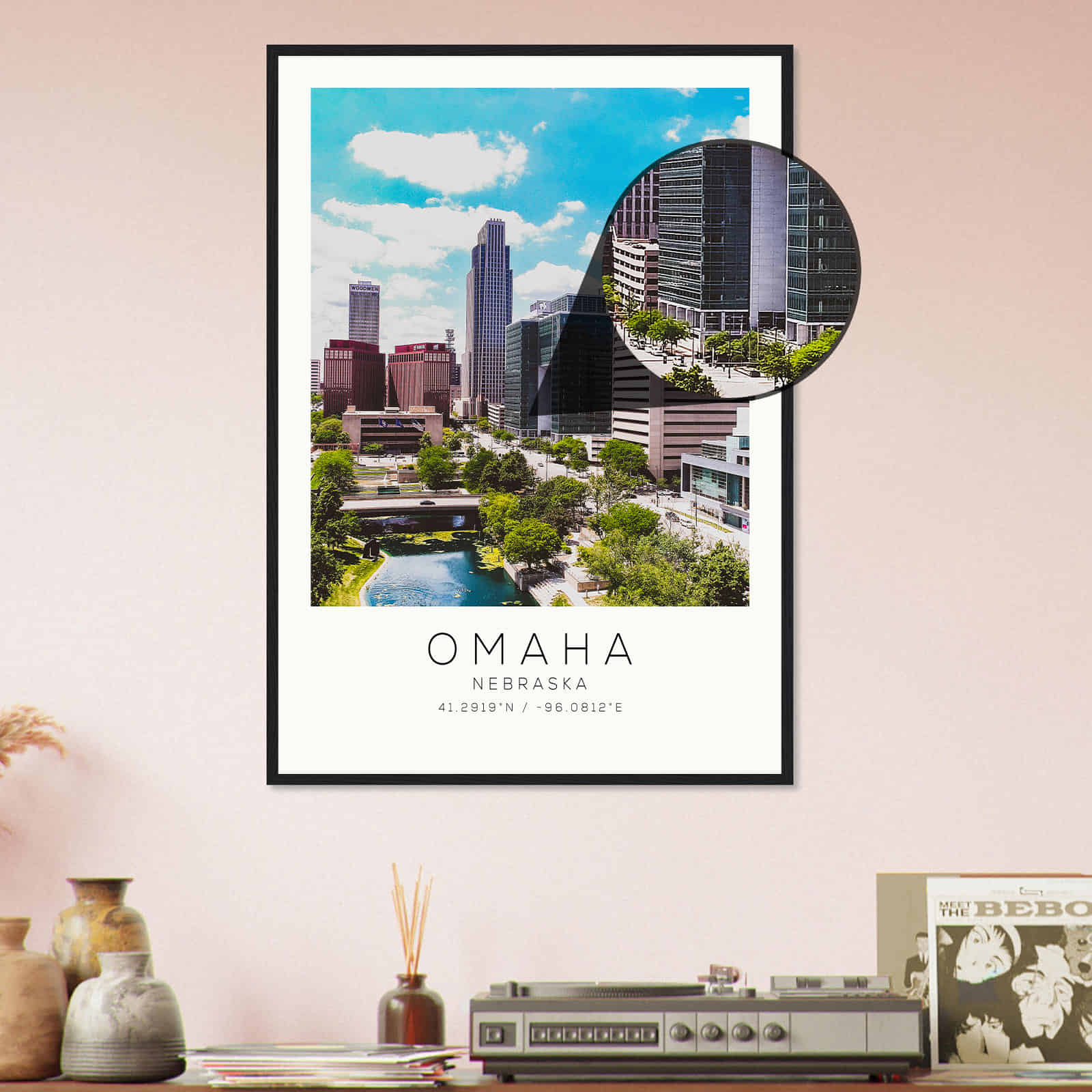 Deerfield Kansas Map Poster, Modern Home Decor Wall Art Print (Copy)