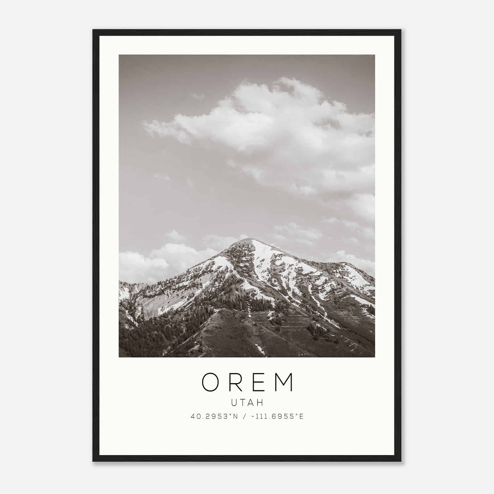 Orem Utah Photo Travel Poster, Orem Travel Print, Minimalist Travel Print