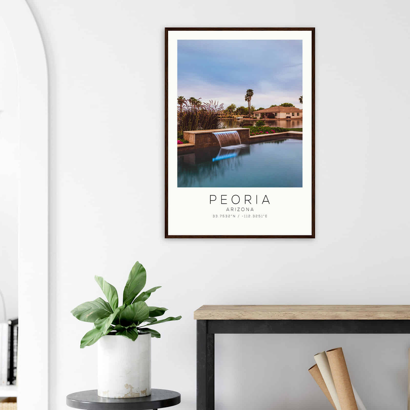 Deerfield Kansas Map Poster, Modern Home Decor Wall Art Print (Copy)