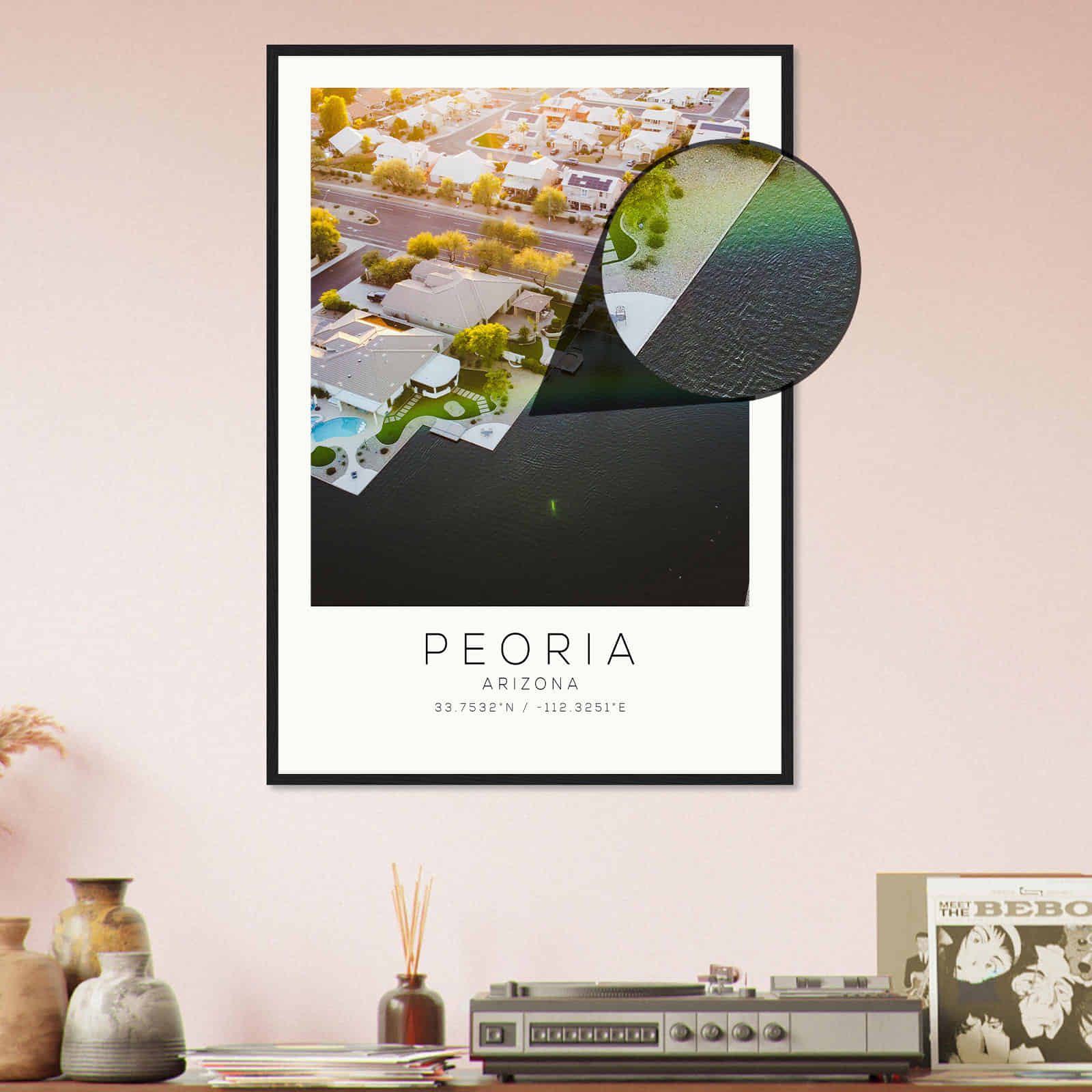 Deerfield Kansas Map Poster, Modern Home Decor Wall Art Print (Copy)