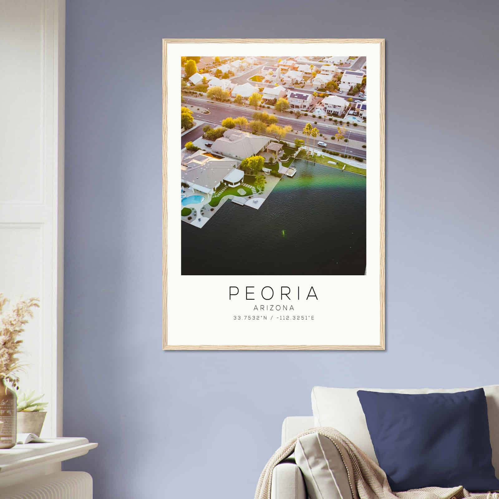 Deerfield Kansas Map Poster, Modern Home Decor Wall Art Print (Copy)