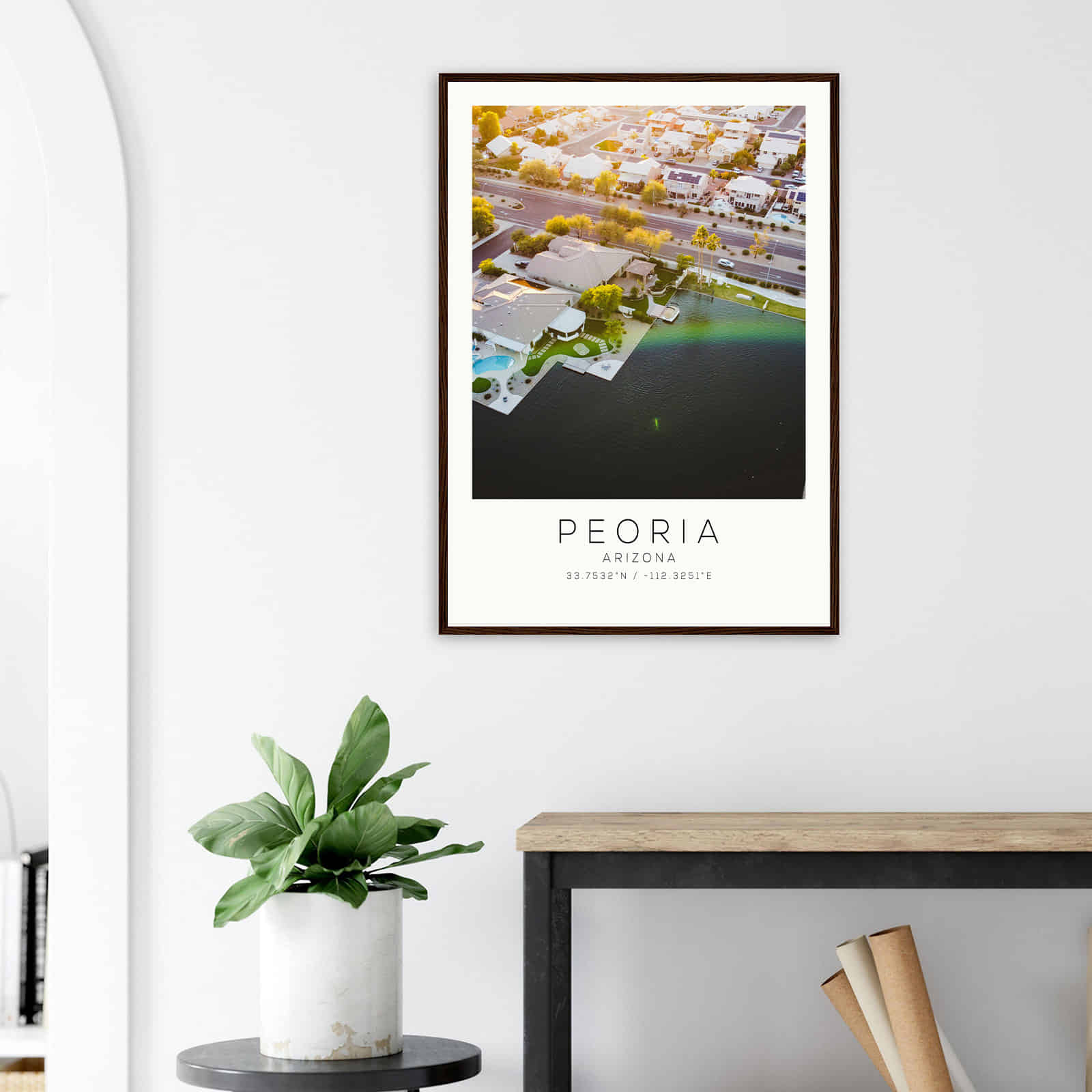 Deerfield Kansas Map Poster, Modern Home Decor Wall Art Print (Copy)