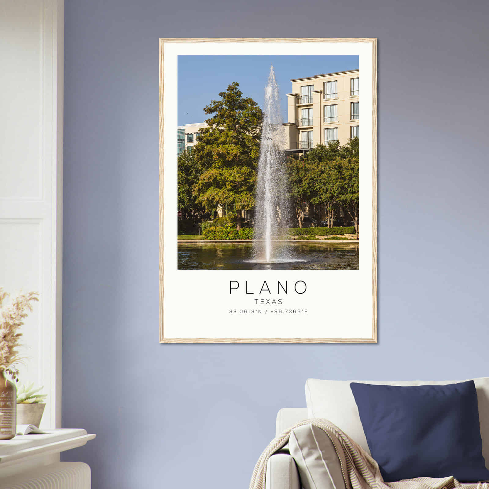 Deerfield Kansas Map Poster, Modern Home Decor Wall Art Print (Copy)