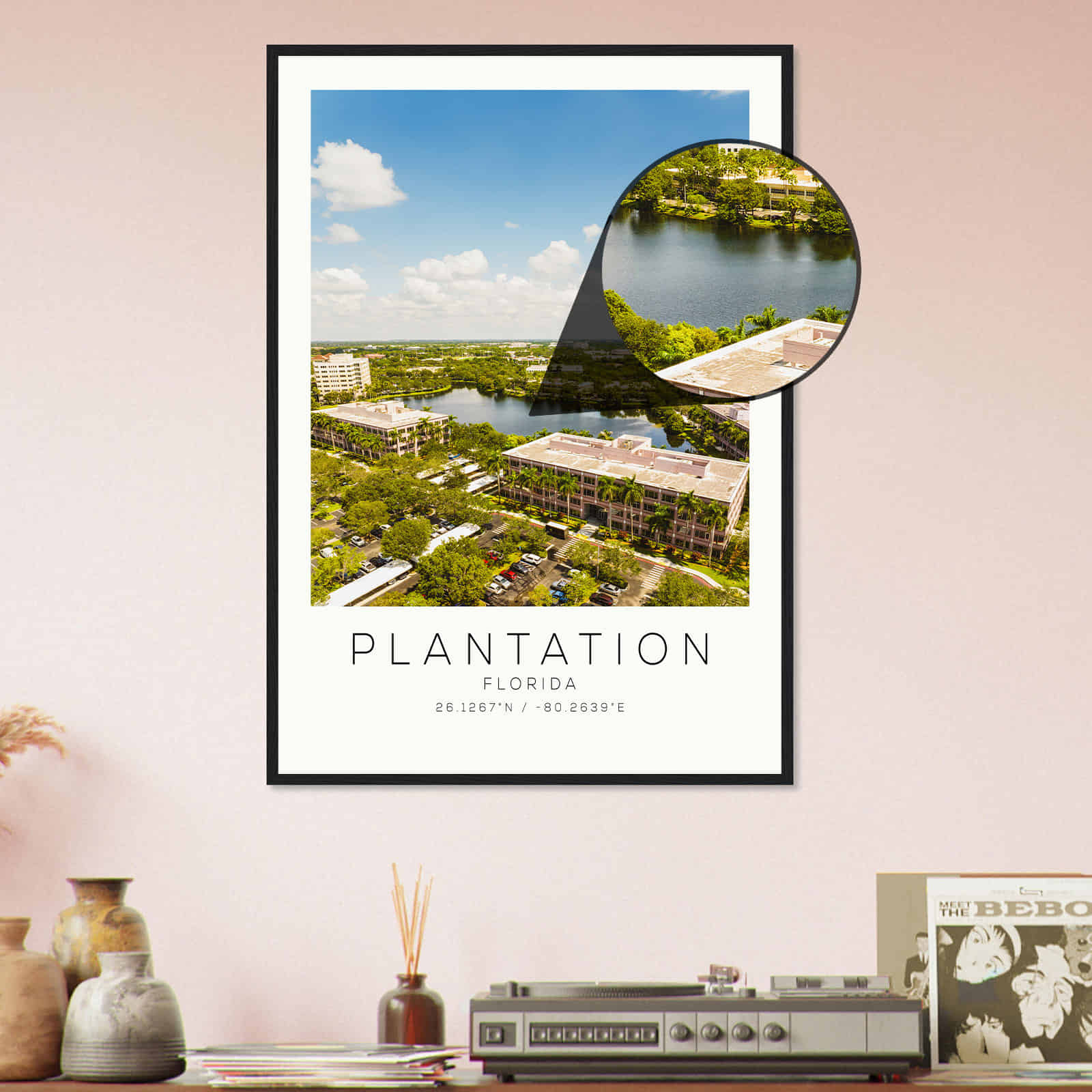 Deerfield Kansas Map Poster, Modern Home Decor Wall Art Print (Copy)