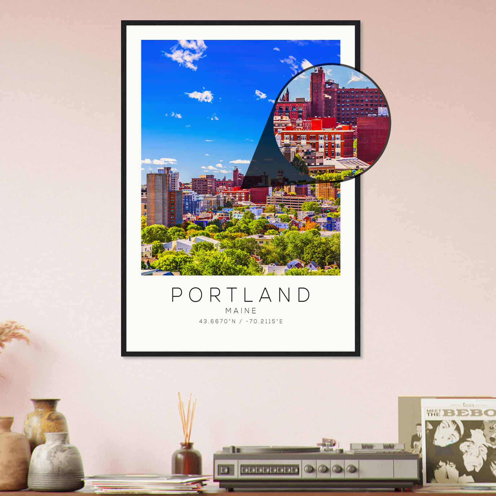 Deerfield Kansas Map Poster, Modern Home Decor Wall Art Print (Copy)