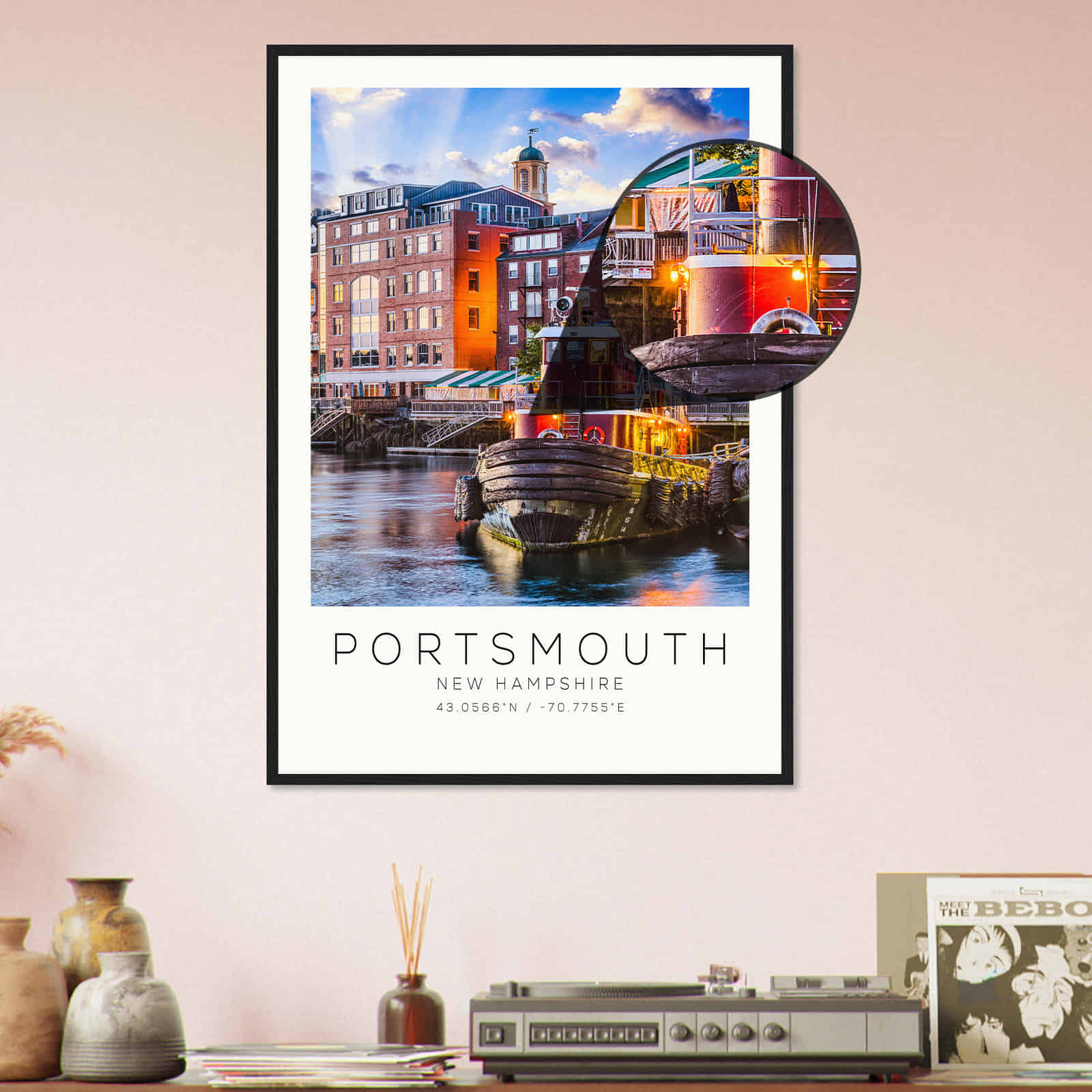 Deerfield Kansas Map Poster, Modern Home Decor Wall Art Print (Copy)