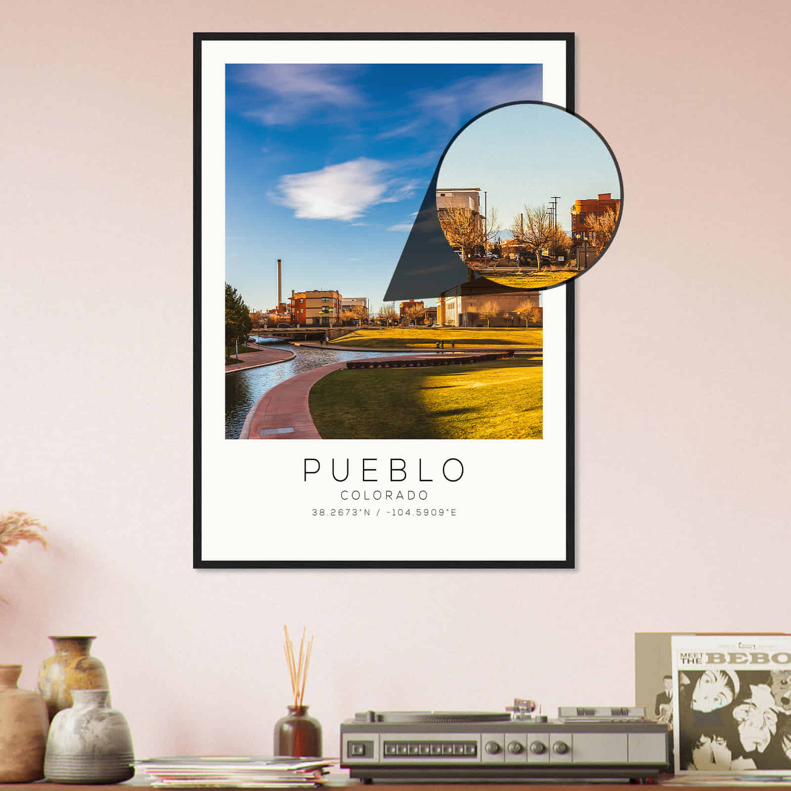 Deerfield Kansas Map Poster, Modern Home Decor Wall Art Print (Copy)