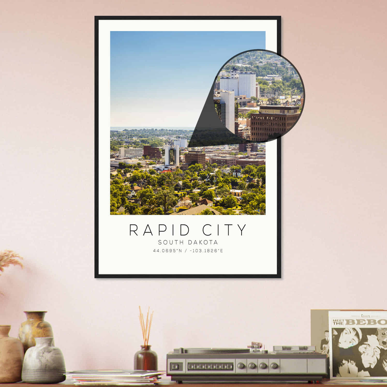 Deerfield Kansas Map Poster, Modern Home Decor Wall Art Print (Copy)