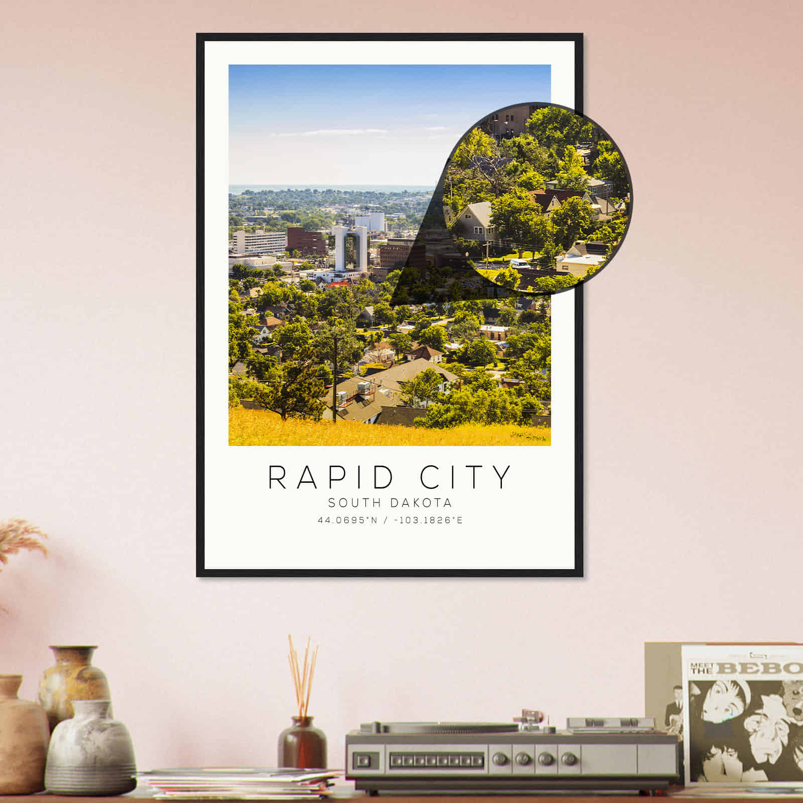 Deerfield Kansas Map Poster, Modern Home Decor Wall Art Print (Copy)