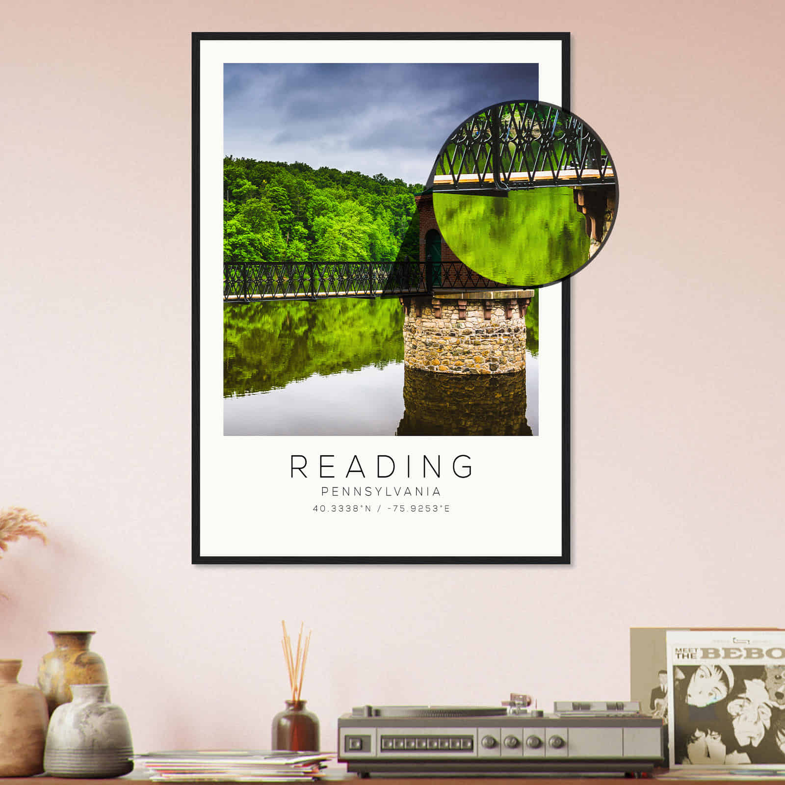 Deerfield Kansas Map Poster, Modern Home Decor Wall Art Print (Copy)