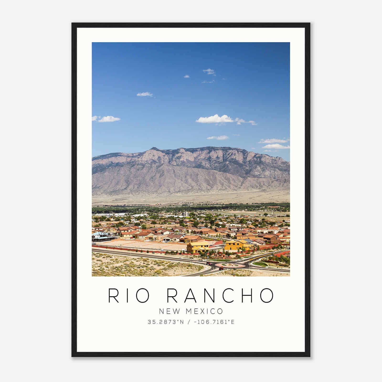 Rio Rancho New Mexico Photo Travel Poster, Rio Rancho Travel Print, Minimalist Travel Print DS2