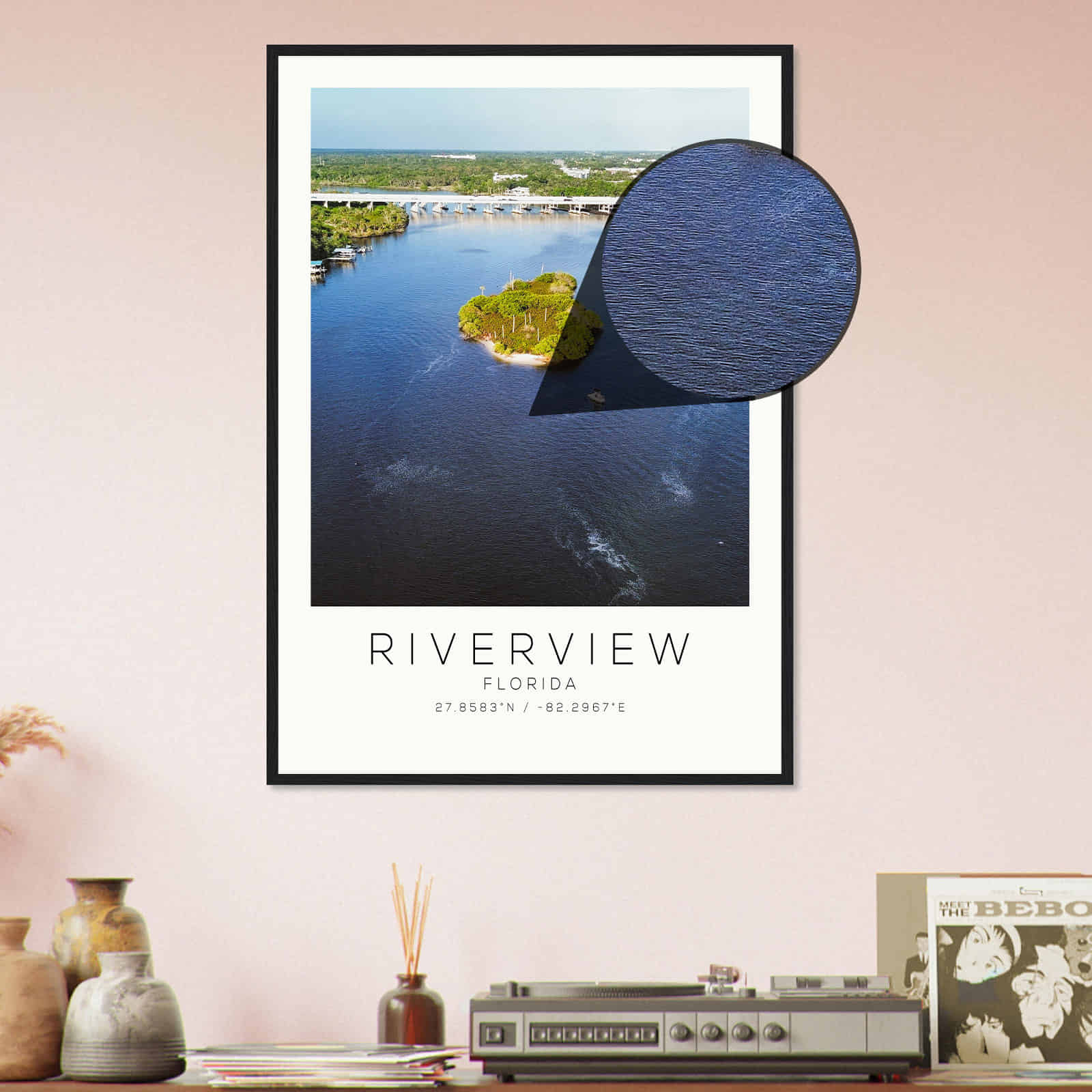 Deerfield Kansas Map Poster, Modern Home Decor Wall Art Print (Copy)