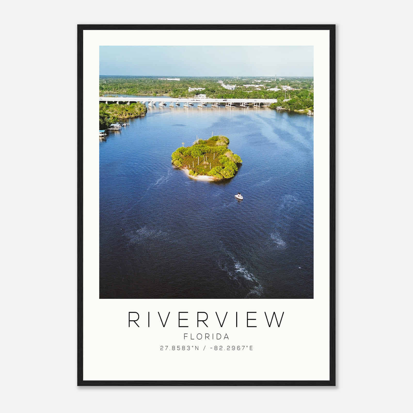 Riverview Florida Photo Travel Poster, Riverview Travel Print, Minimalist Travel Print Riverview Florida Photo Travel Poster, Riverview Travel Print, Minimalist Travel Print