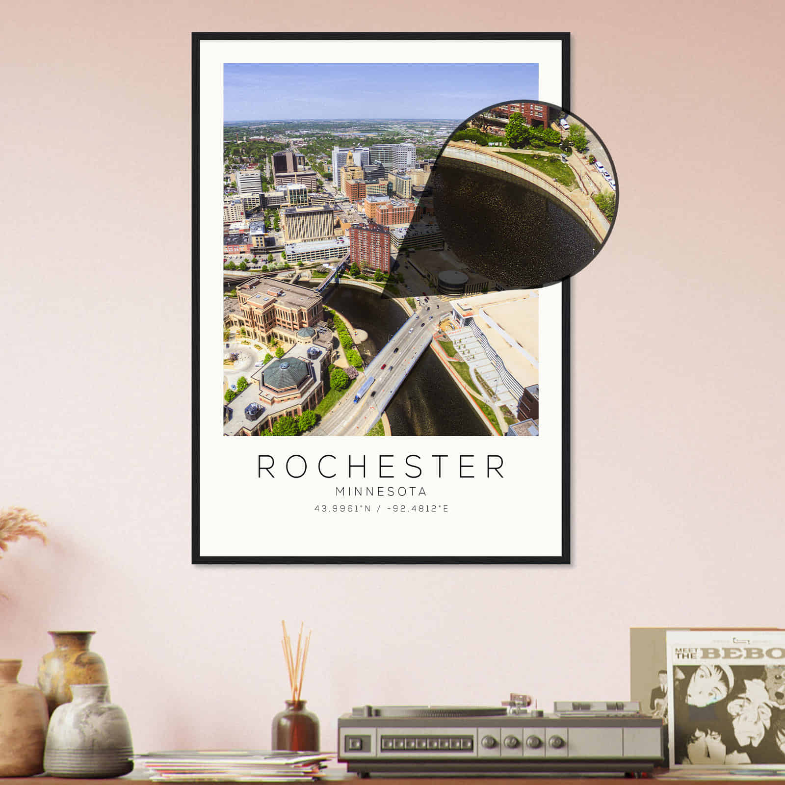 Deerfield Kansas Map Poster, Modern Home Decor Wall Art Print (Copy)