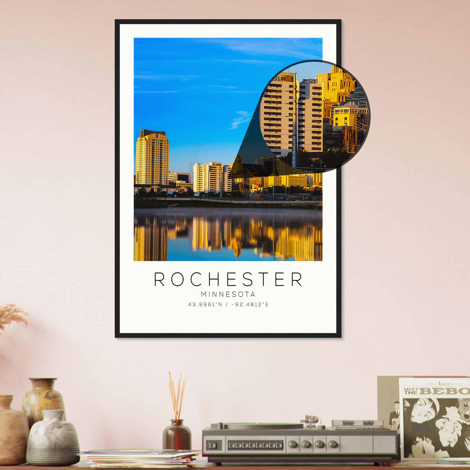 Deerfield Kansas Map Poster, Modern Home Decor Wall Art Print (Copy)