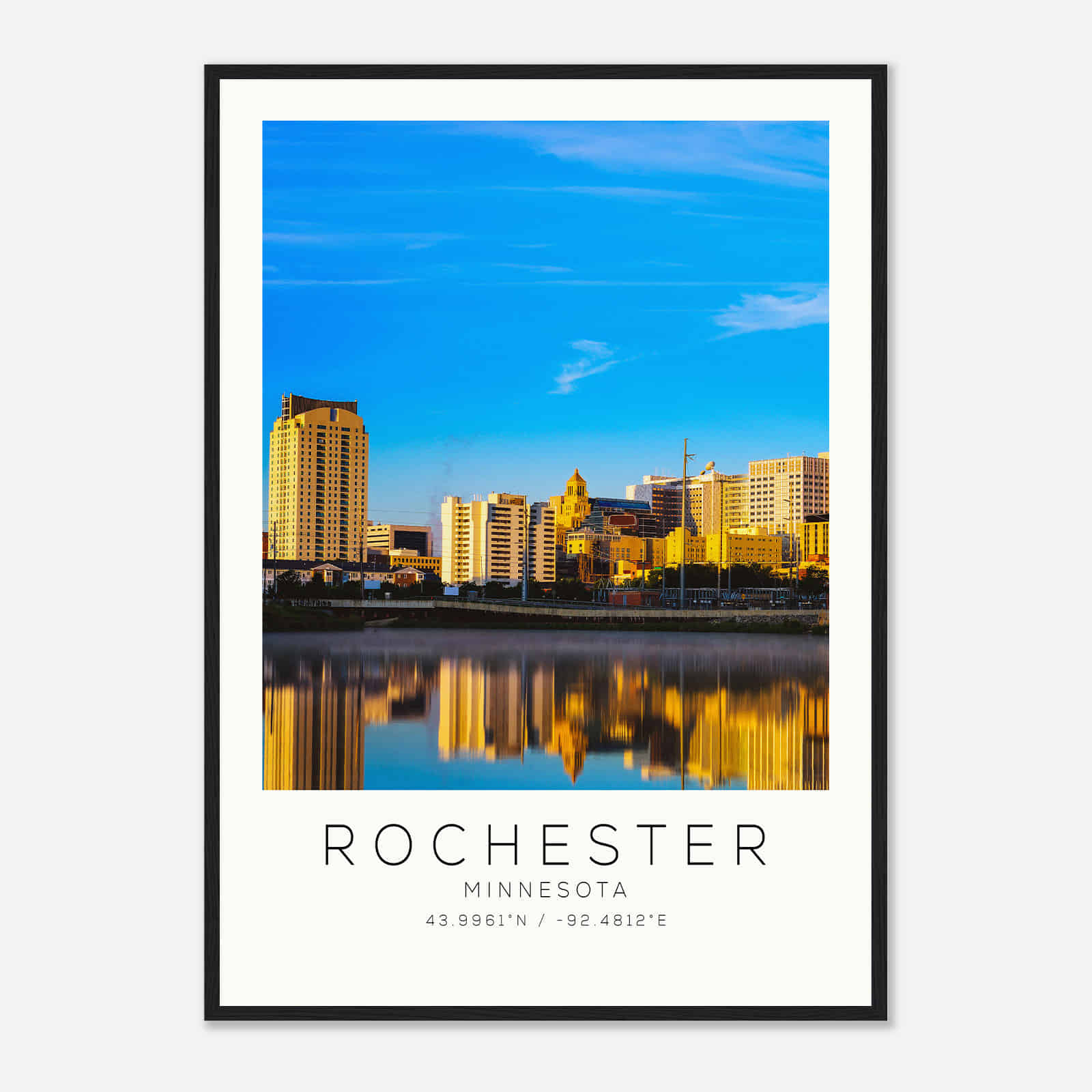 Rochester Minnesota Photo Travel Poster, Rochester Travel Print, Minimalist Travel Print DS2