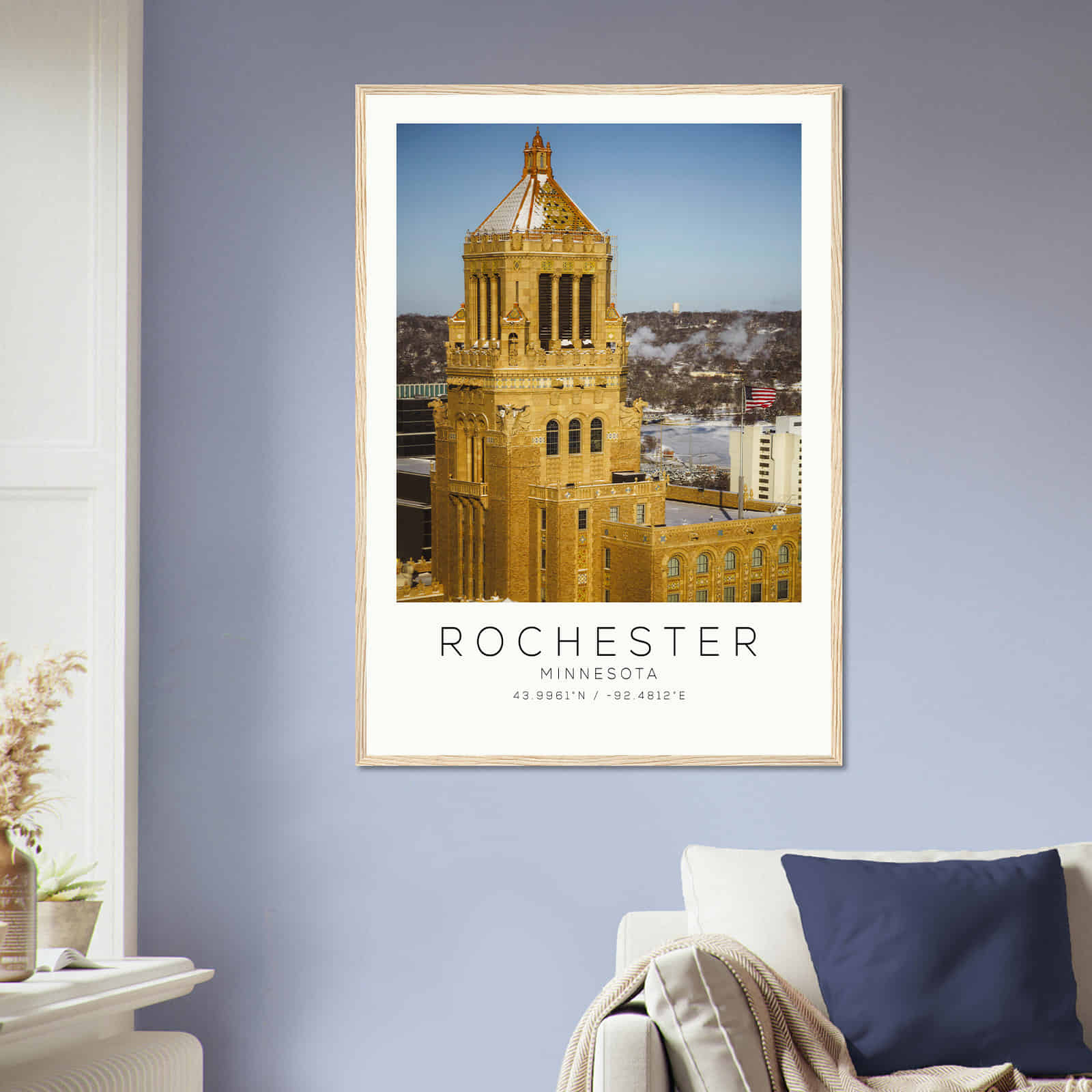 Deerfield Kansas Map Poster, Modern Home Decor Wall Art Print (Copy)