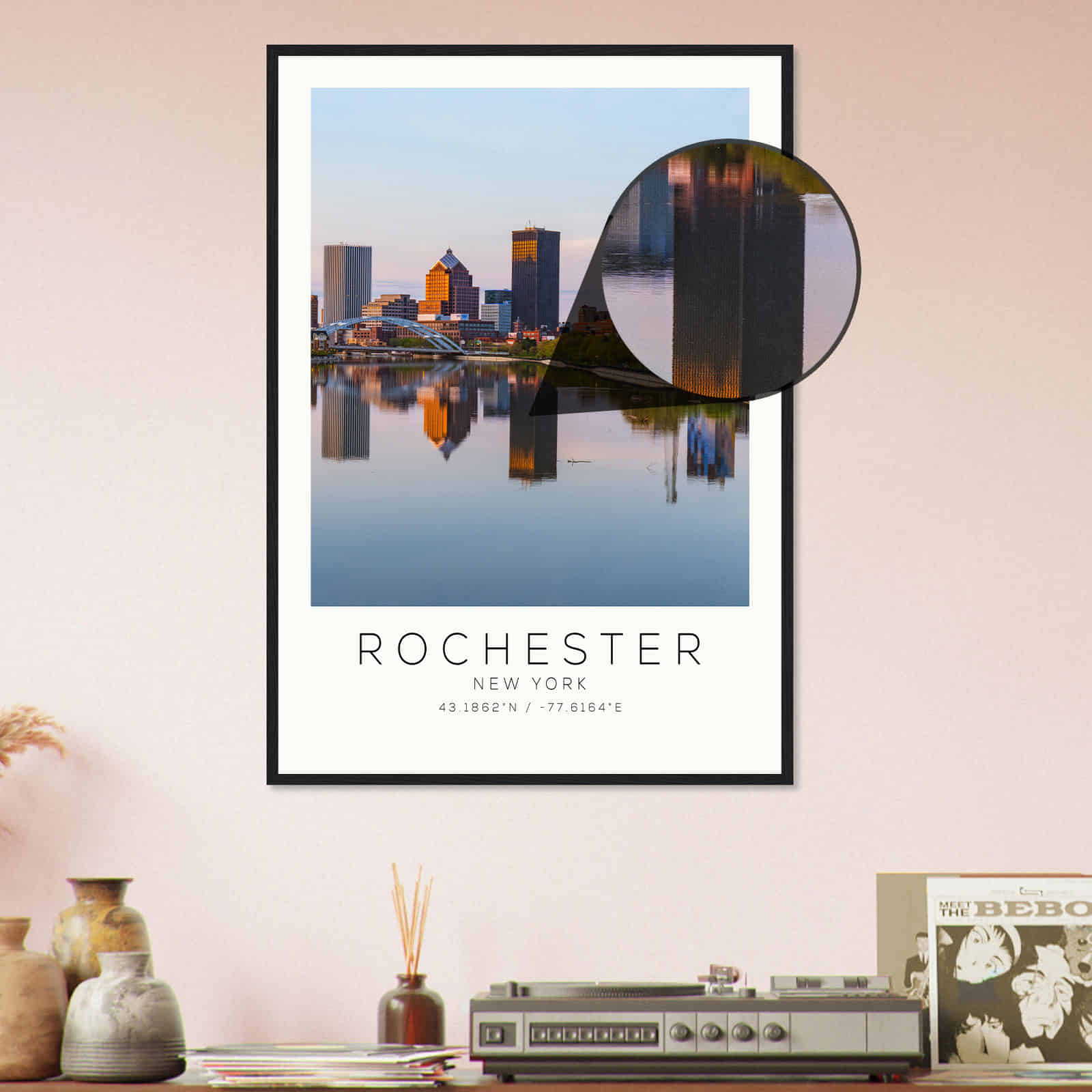 Deerfield Kansas Map Poster, Modern Home Decor Wall Art Print (Copy)