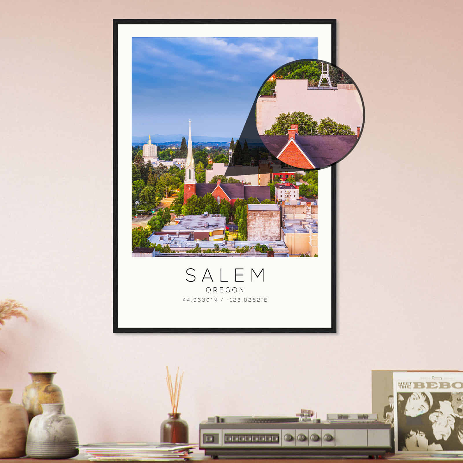 Deerfield Kansas Map Poster, Modern Home Decor Wall Art Print (Copy)