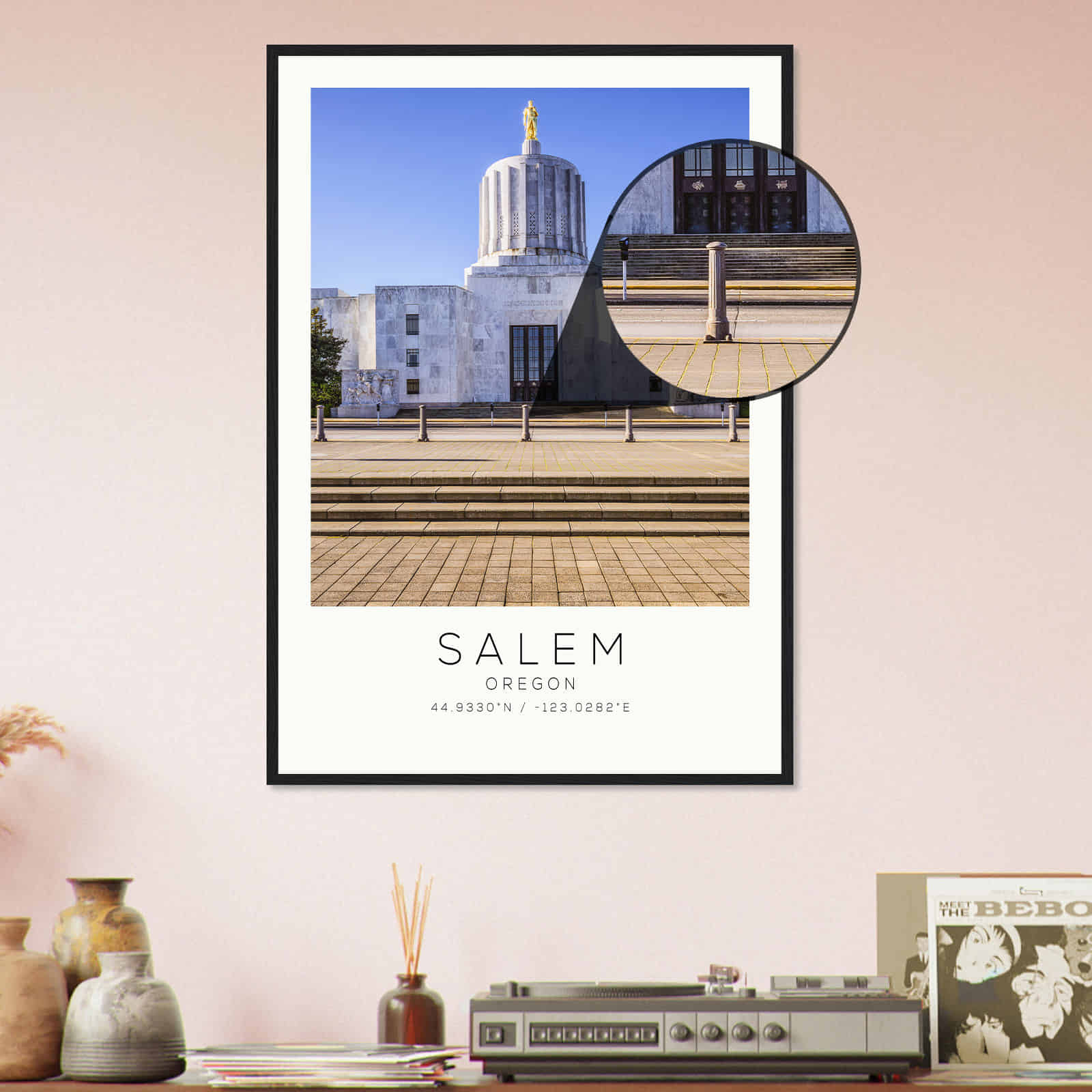 Deerfield Kansas Map Poster, Modern Home Decor Wall Art Print (Copy)