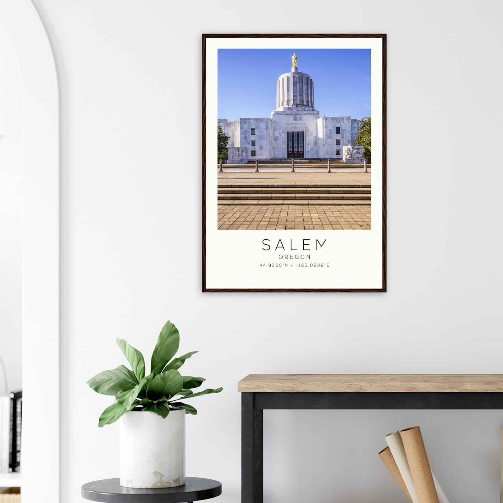 Deerfield Kansas Map Poster, Modern Home Decor Wall Art Print (Copy)