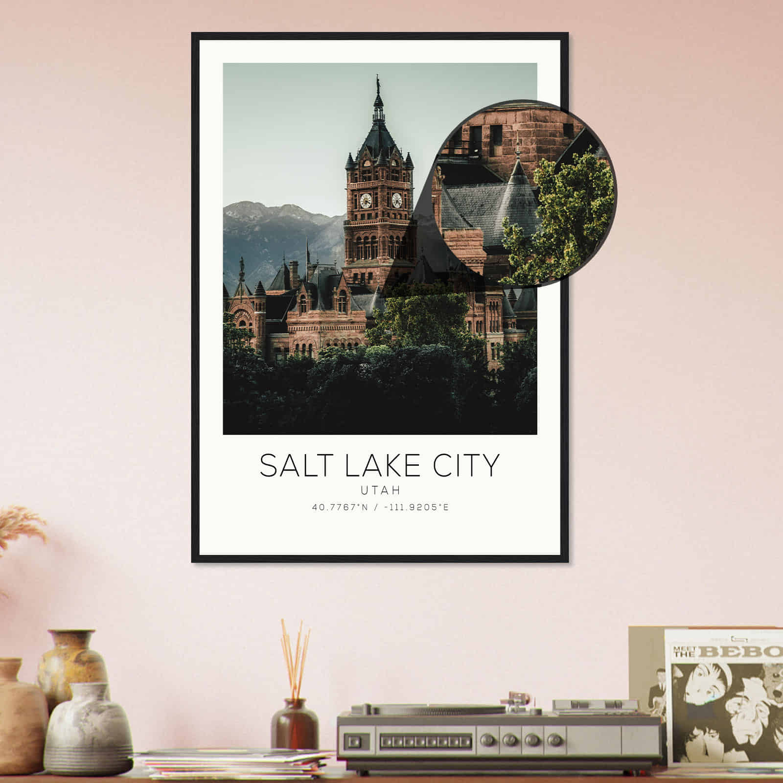 Deerfield Kansas Map Poster, Modern Home Decor Wall Art Print (Copy)