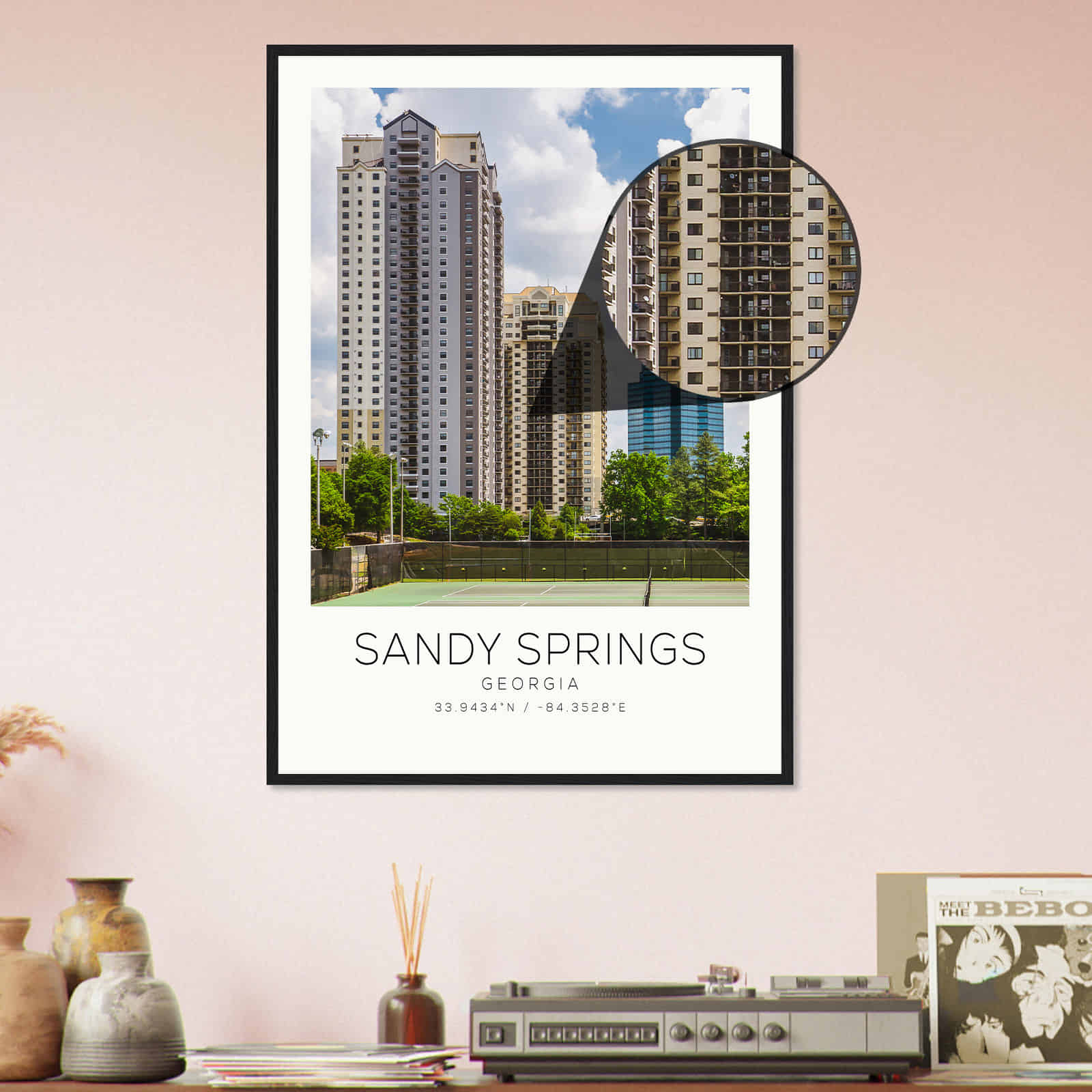 Deerfield Kansas Map Poster, Modern Home Decor Wall Art Print (Copy)