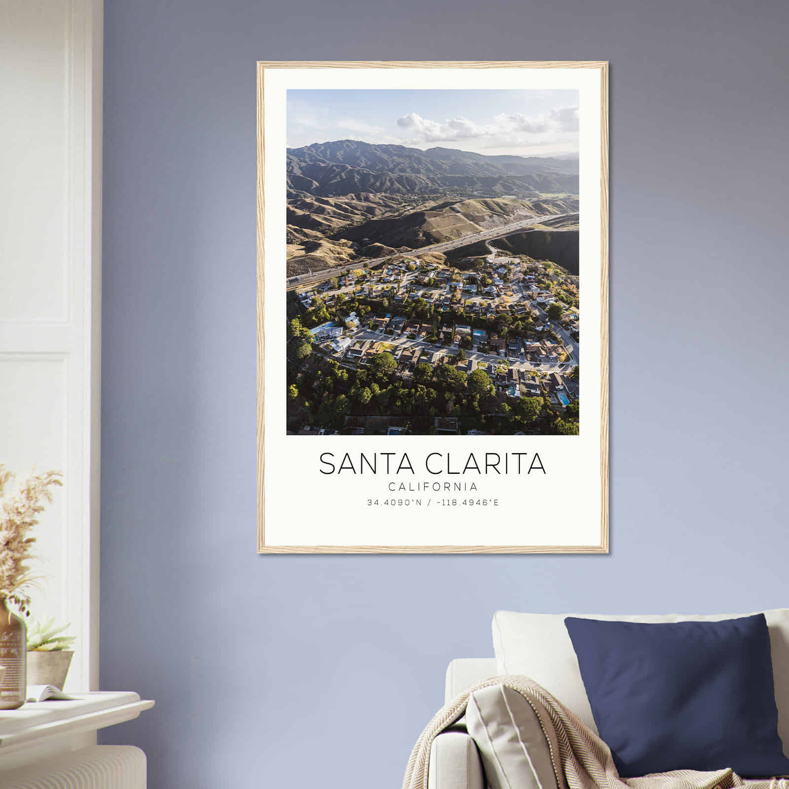 Deerfield Kansas Map Poster, Modern Home Decor Wall Art Print (Copy)