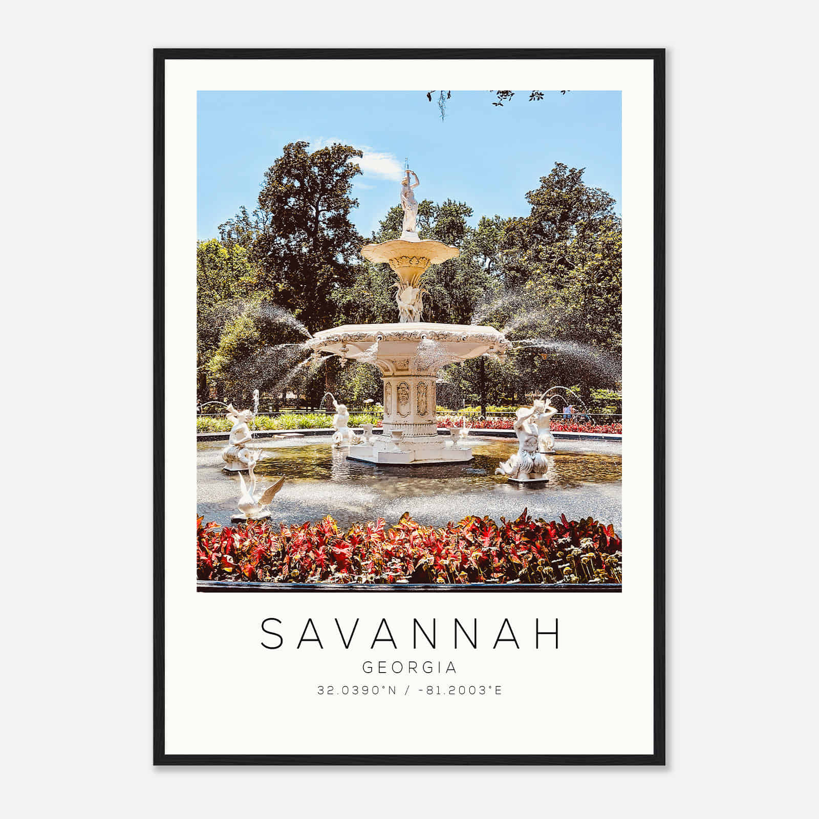 Savannah Georgia Photo Travel Poster, Savannah Travel Print, Minimalist Travel Print DS2