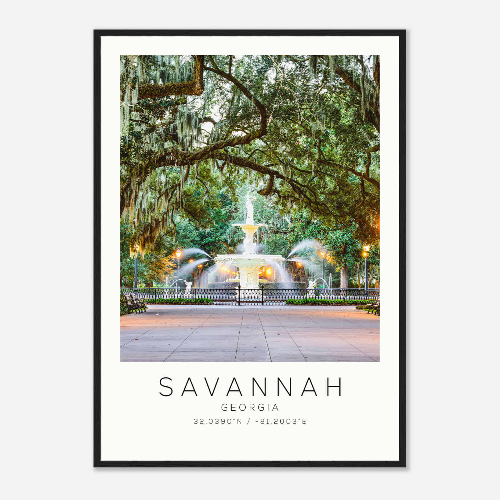Savannah Georgia Photo Travel Poster, Savannah Travel Print, Minimalist Travel Print DS3