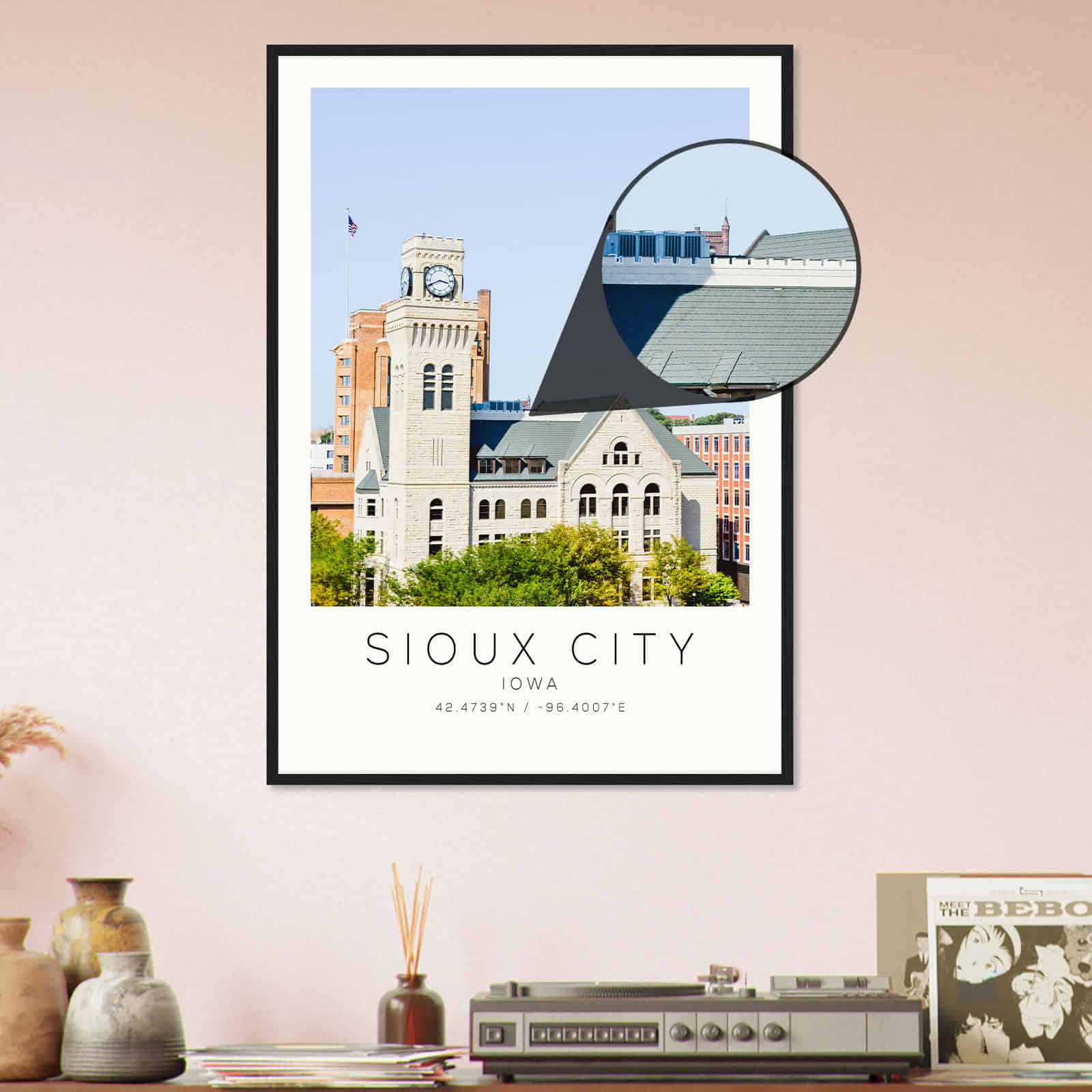 Deerfield Kansas Map Poster, Modern Home Decor Wall Art Print (Copy)