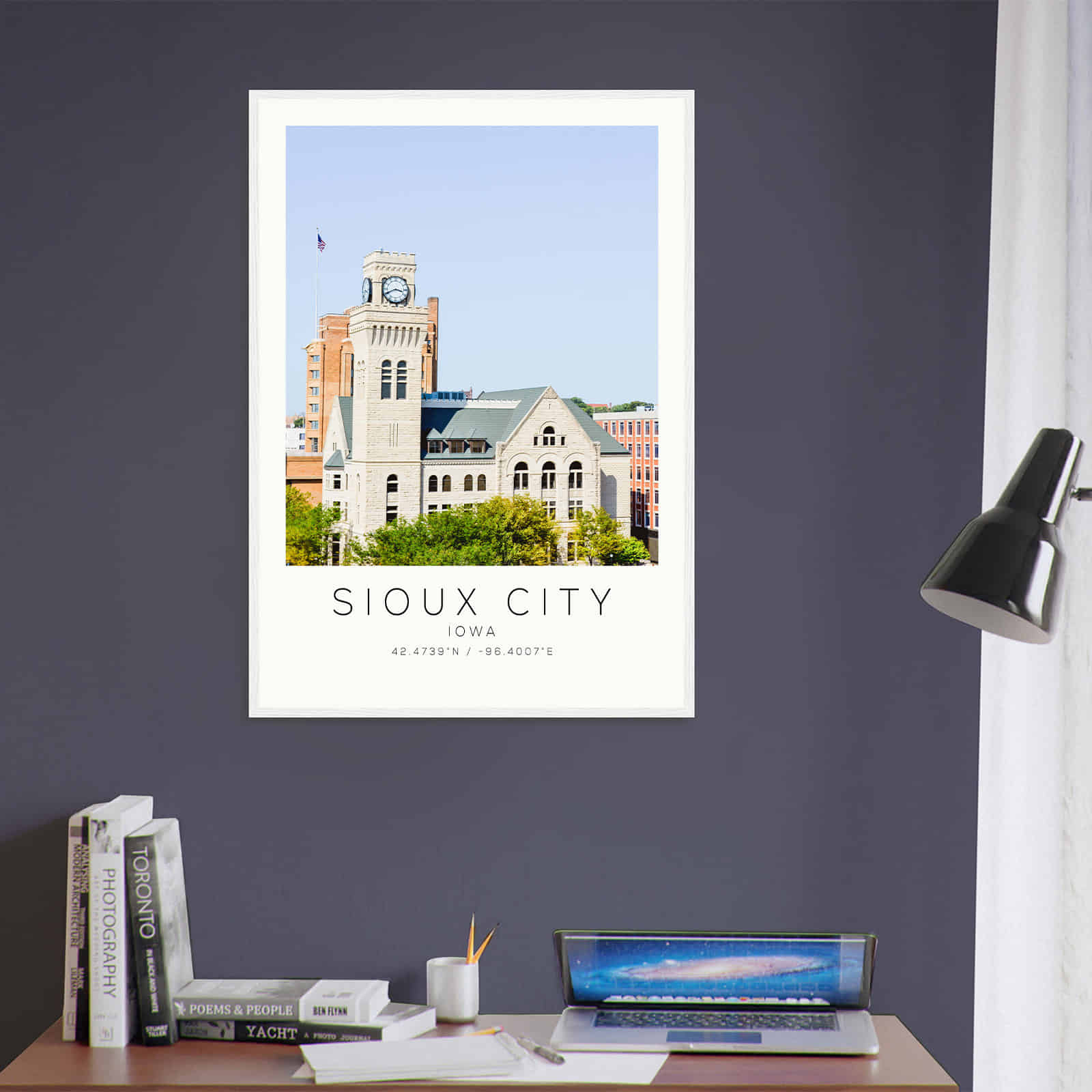 Deerfield Kansas Map Poster, Modern Home Decor Wall Art Print (Copy)