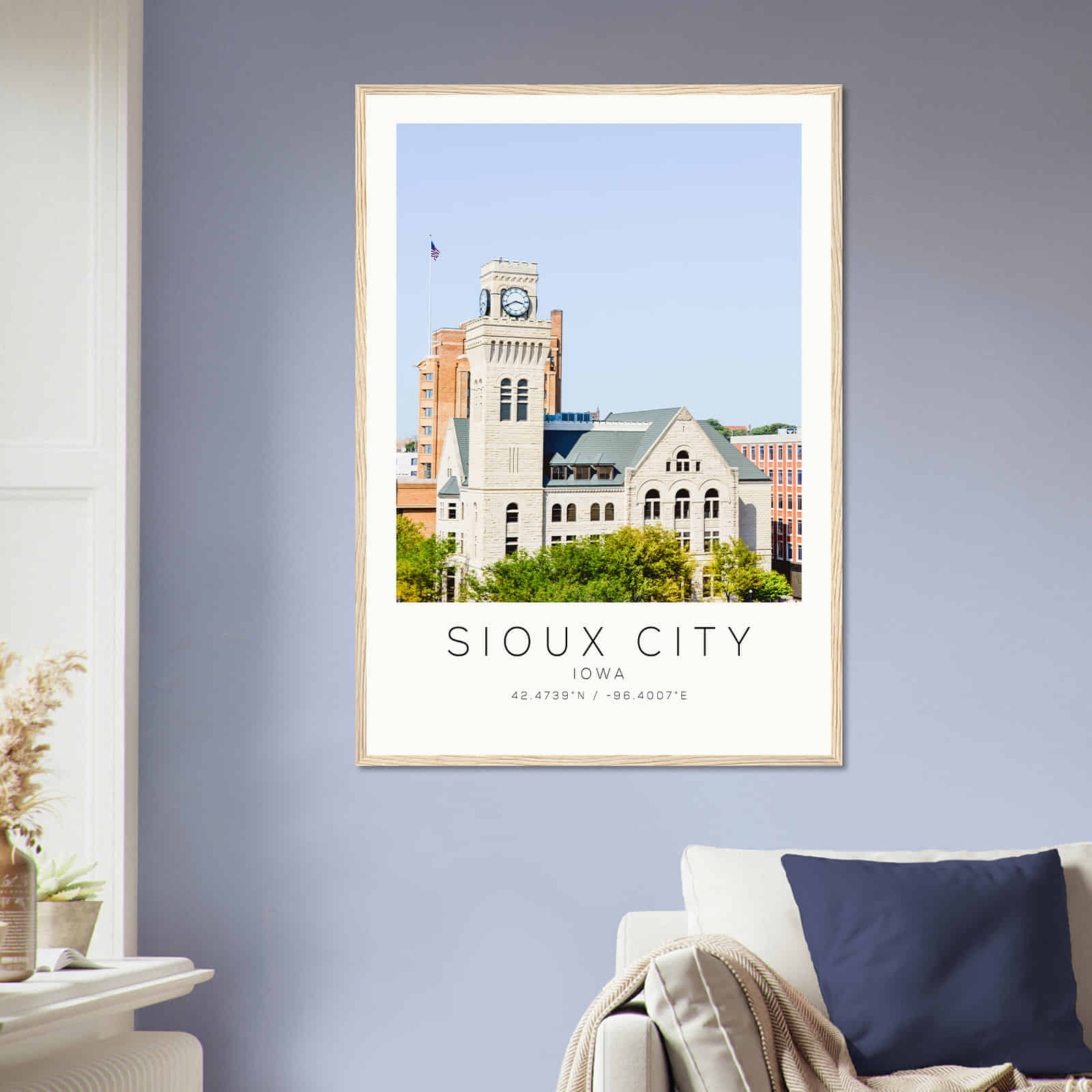 Deerfield Kansas Map Poster, Modern Home Decor Wall Art Print (Copy)