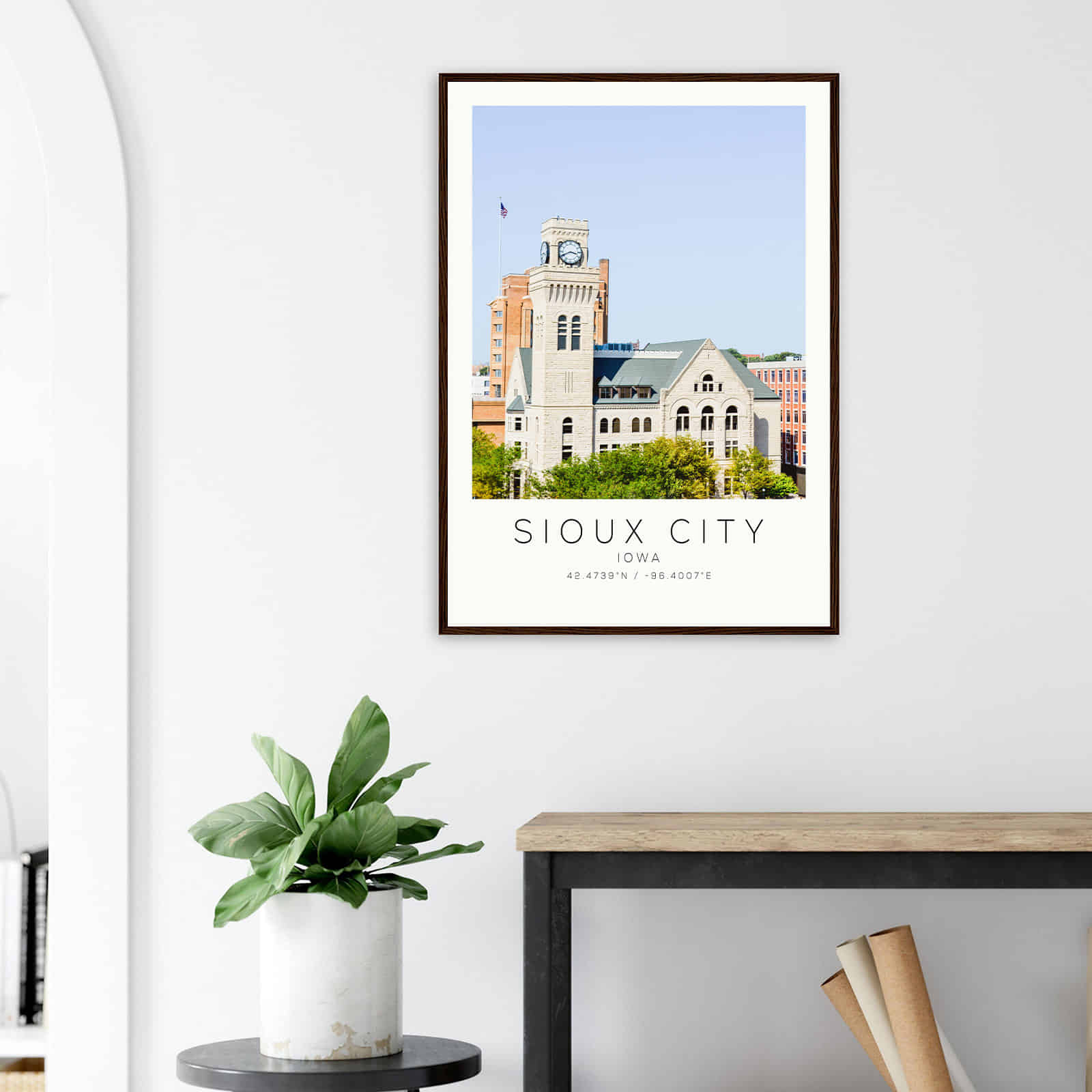 Deerfield Kansas Map Poster, Modern Home Decor Wall Art Print (Copy)