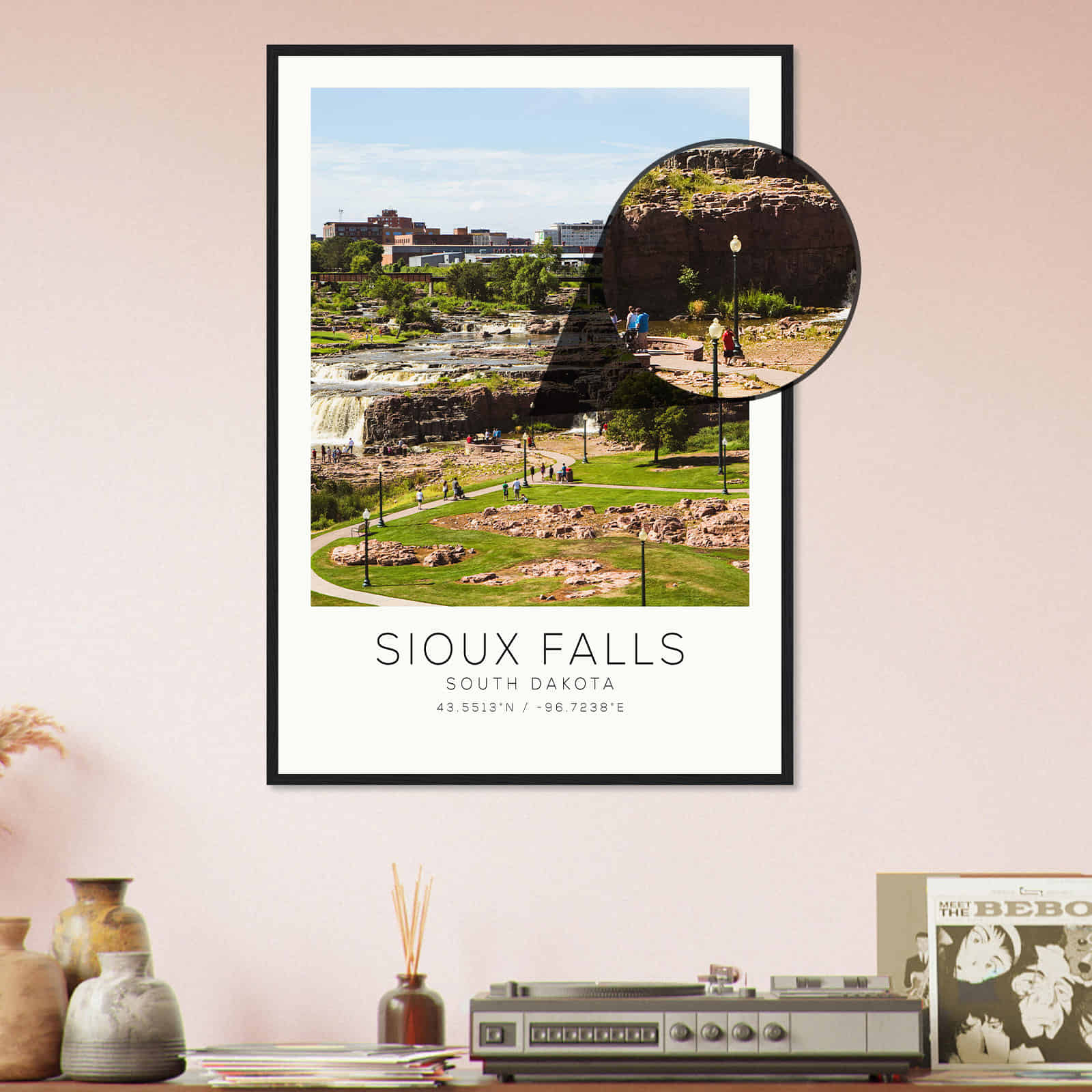 Deerfield Kansas Map Poster, Modern Home Decor Wall Art Print (Copy)