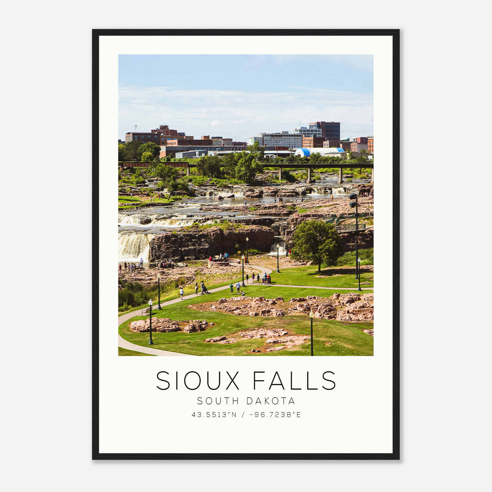 Sioux Falls South Dakota Photo Travel Poster, Sioux Falls Travel Print, Minimalist Travel Print