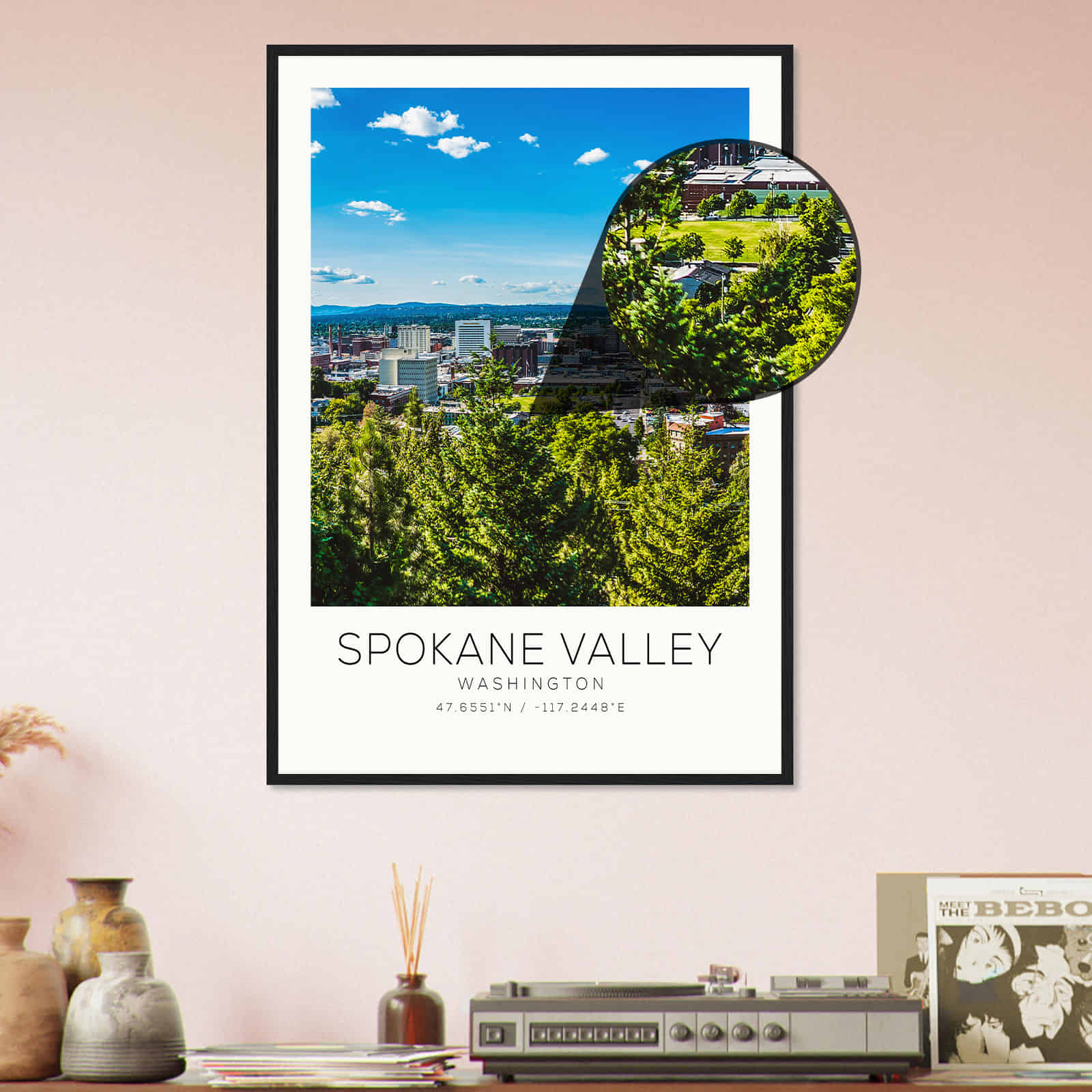 Deerfield Kansas Map Poster, Modern Home Decor Wall Art Print (Copy)