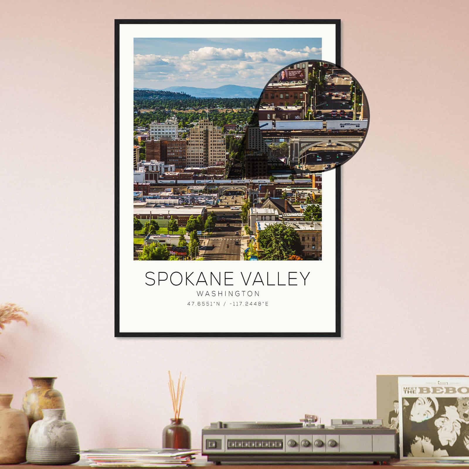 Deerfield Kansas Map Poster, Modern Home Decor Wall Art Print (Copy)