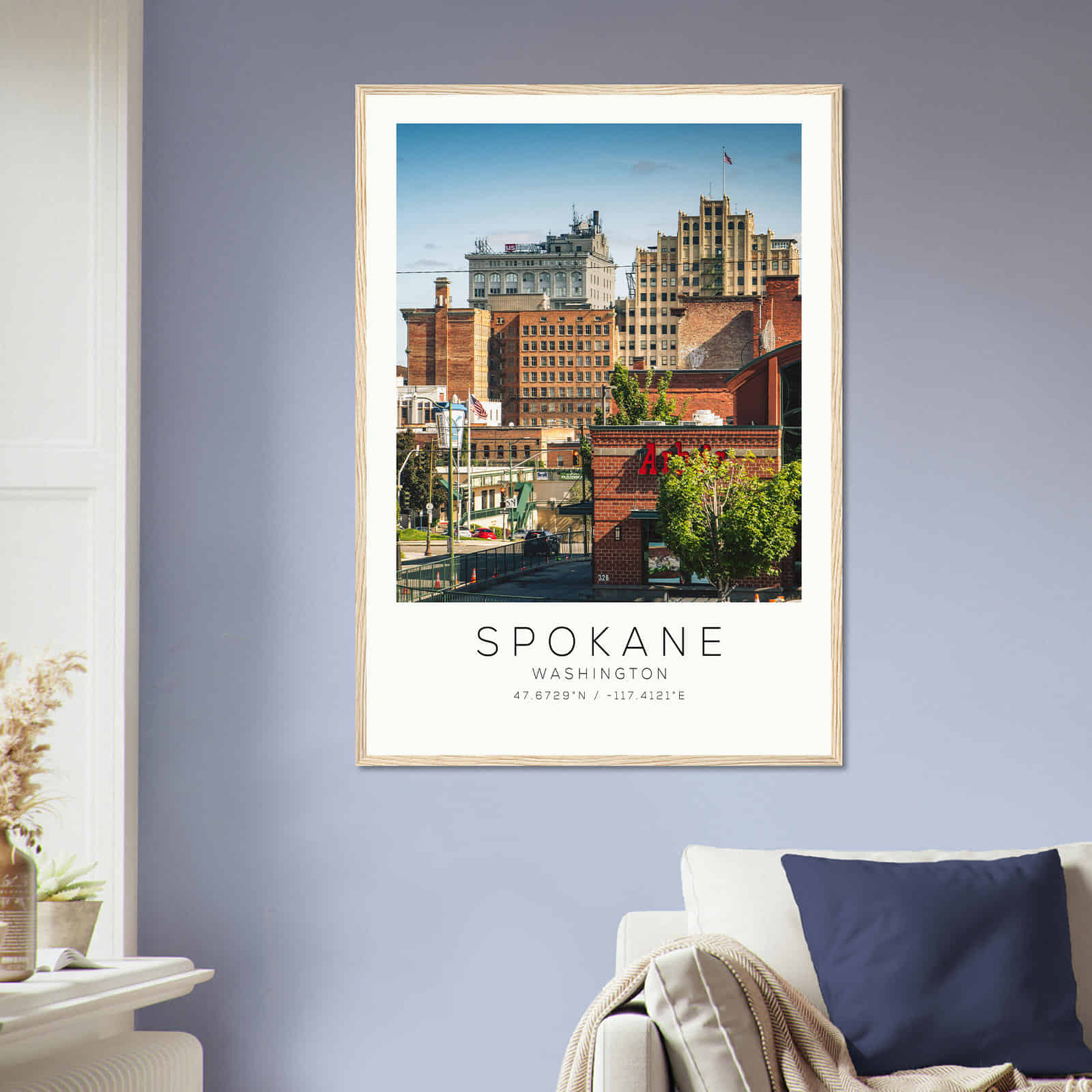 Deerfield Kansas Map Poster, Modern Home Decor Wall Art Print (Copy)