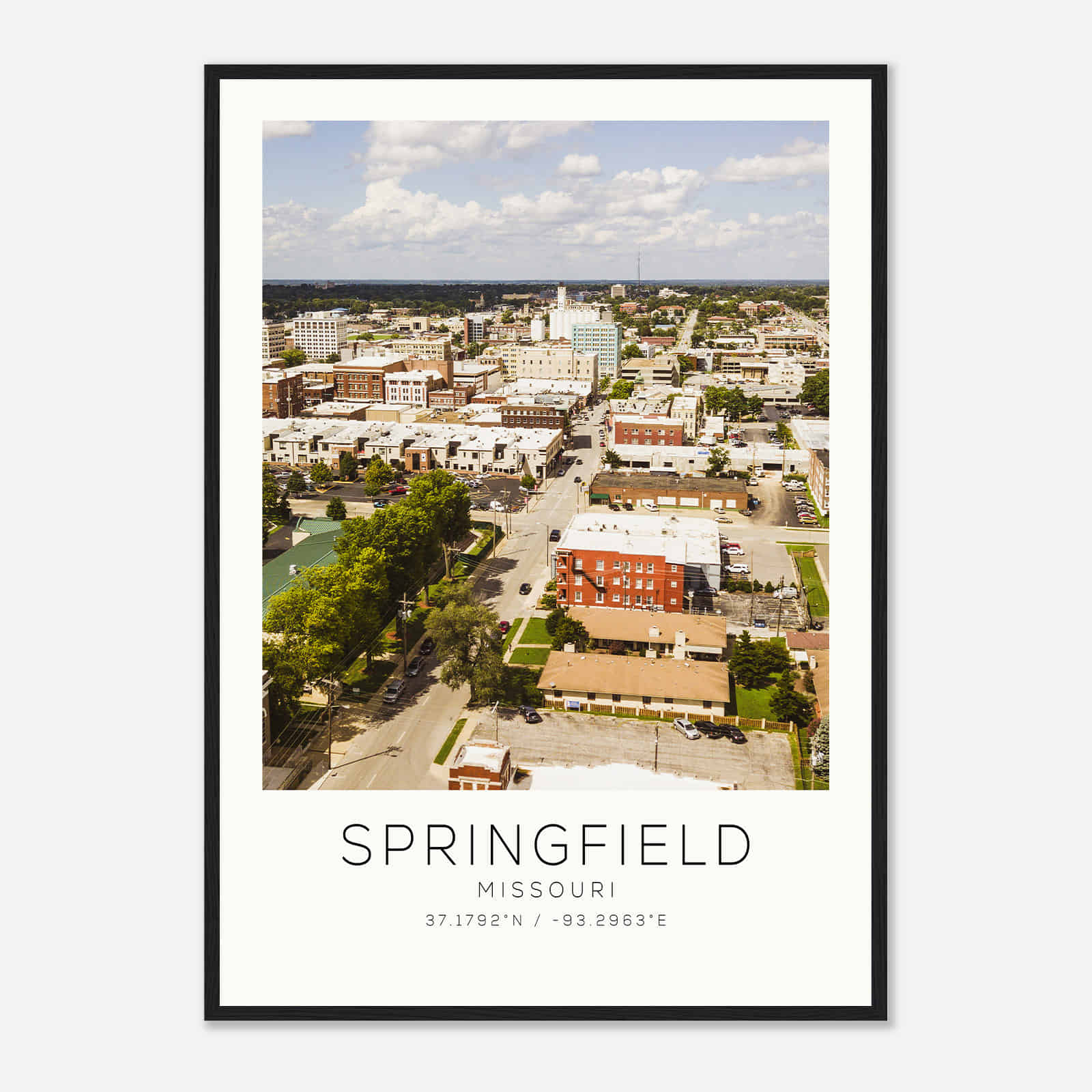 Springfield Missouri Photo Travel Poster, Springfield Travel Print, Minimalist Travel Print DS1