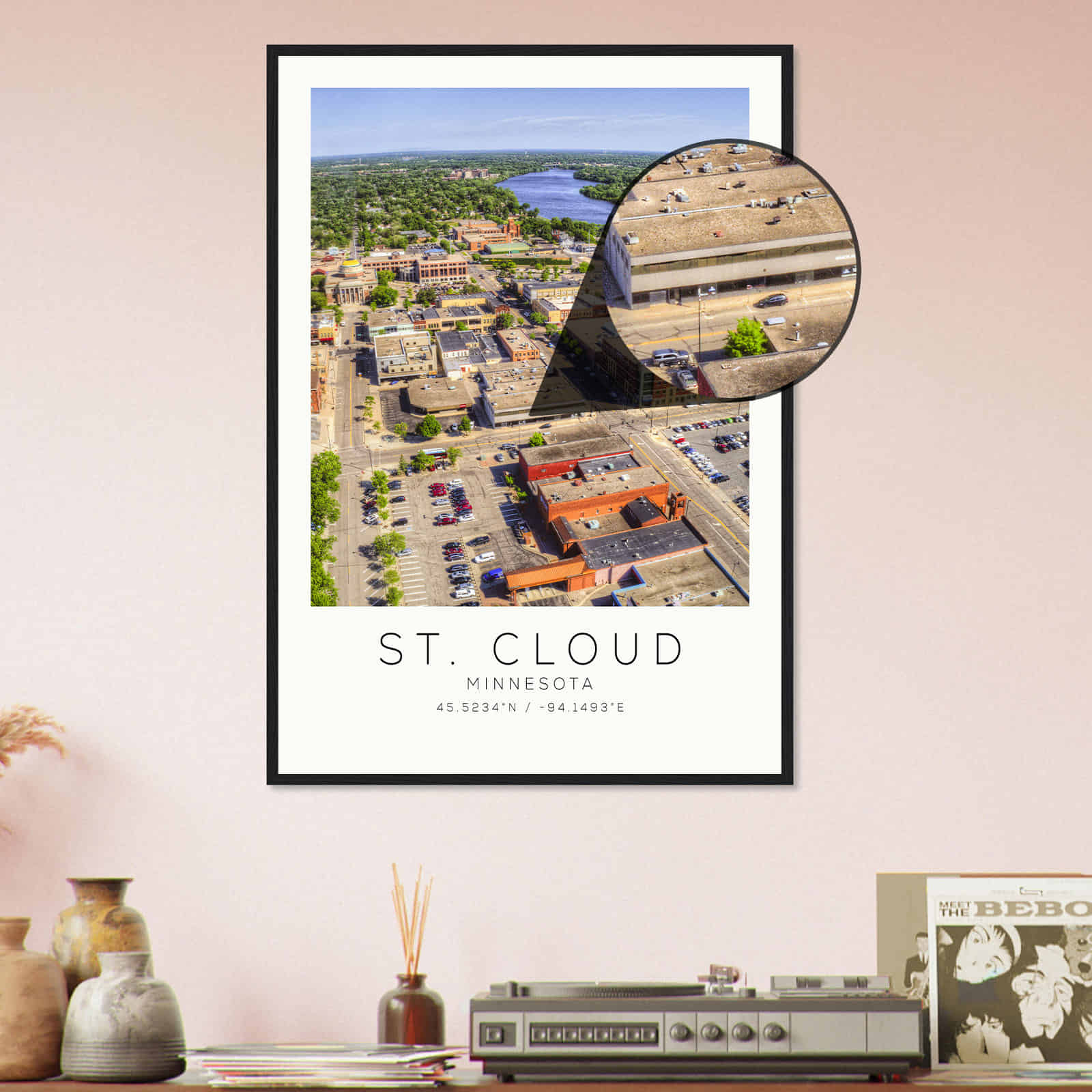 Deerfield Kansas Map Poster, Modern Home Decor Wall Art Print (Copy)