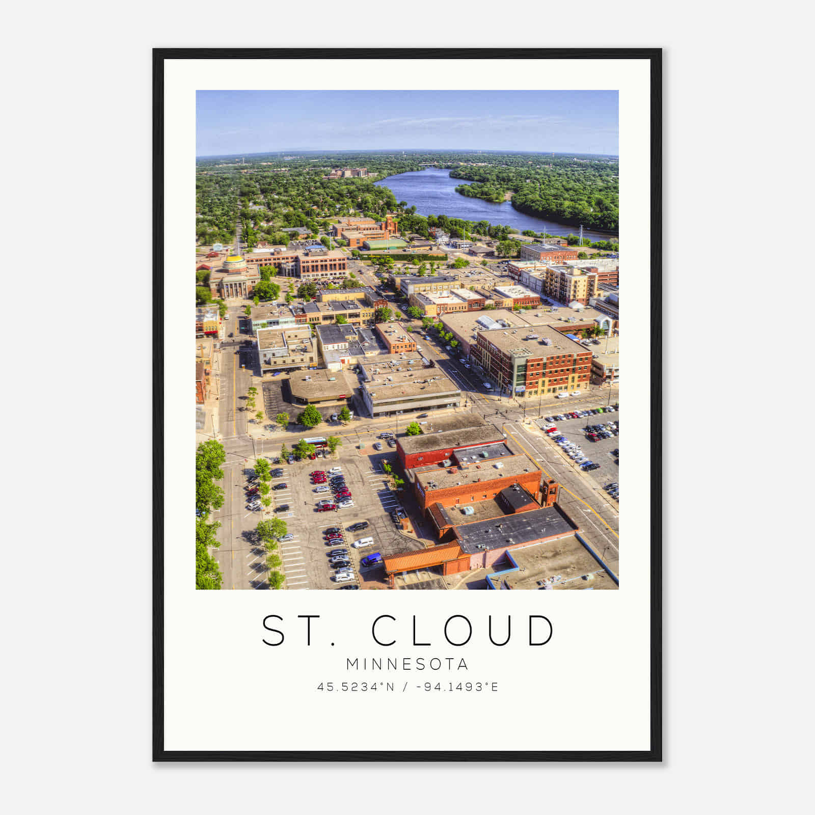 St. Cloud Minnesota Photo Travel Poster, St. Cloud Travel Print, Minimalist Travel Print