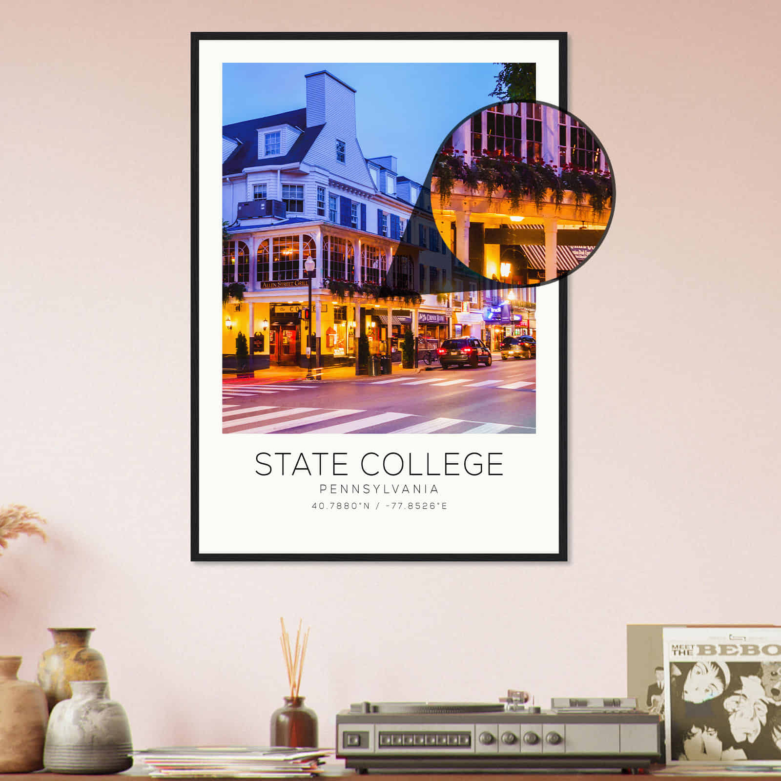 Deerfield Kansas Map Poster, Modern Home Decor Wall Art Print (Copy)