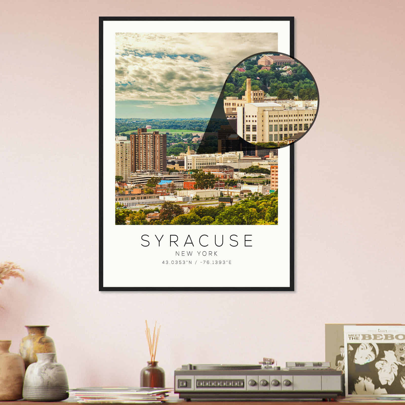 Deerfield Kansas Map Poster, Modern Home Decor Wall Art Print (Copy)