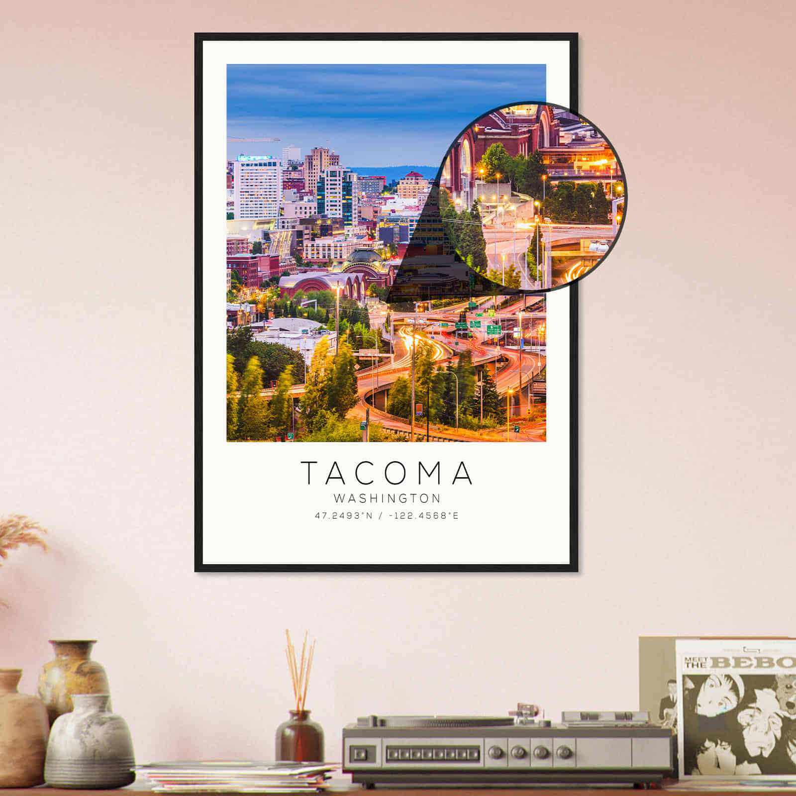 Deerfield Kansas Map Poster, Modern Home Decor Wall Art Print (Copy)