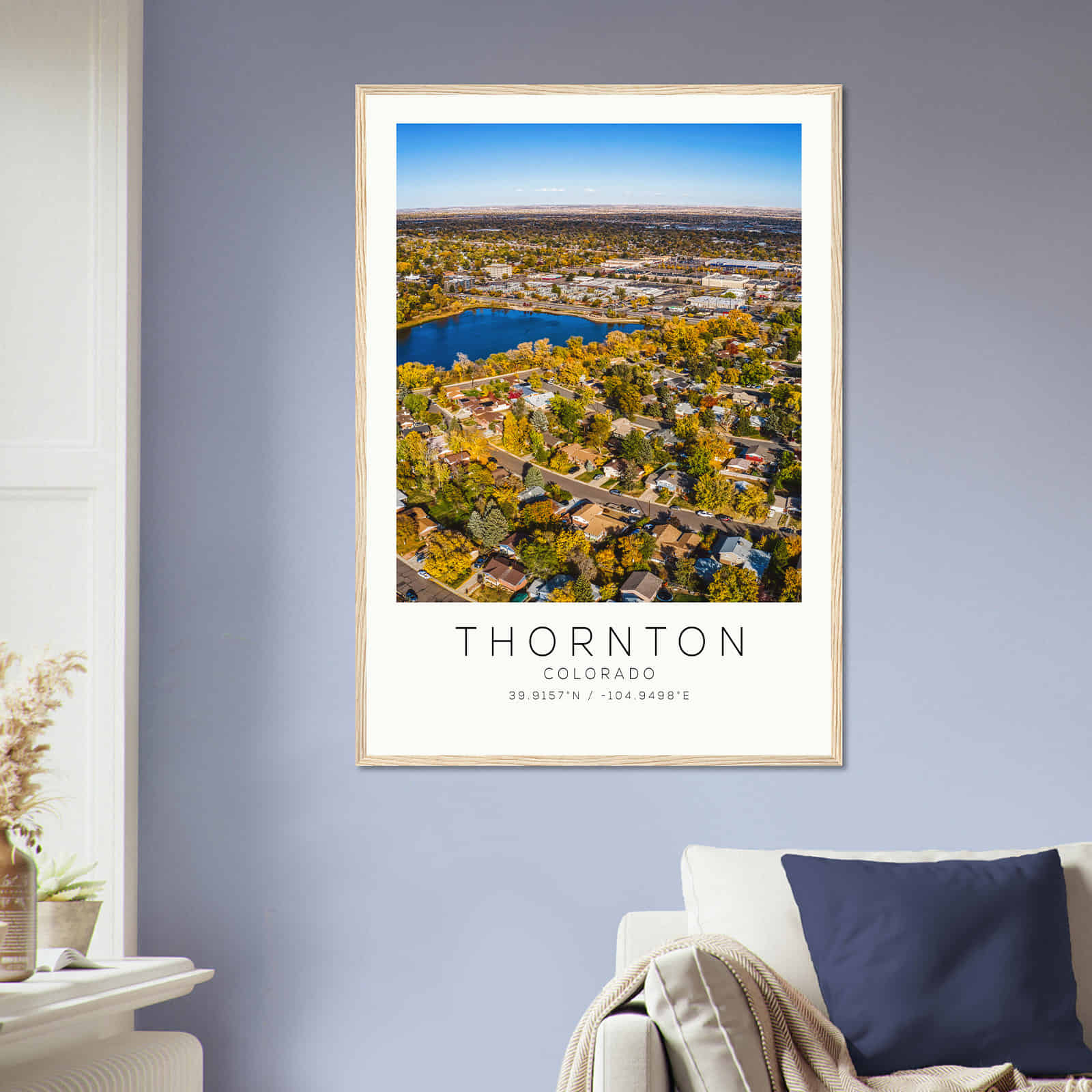 Deerfield Kansas Map Poster, Modern Home Decor Wall Art Print (Copy)