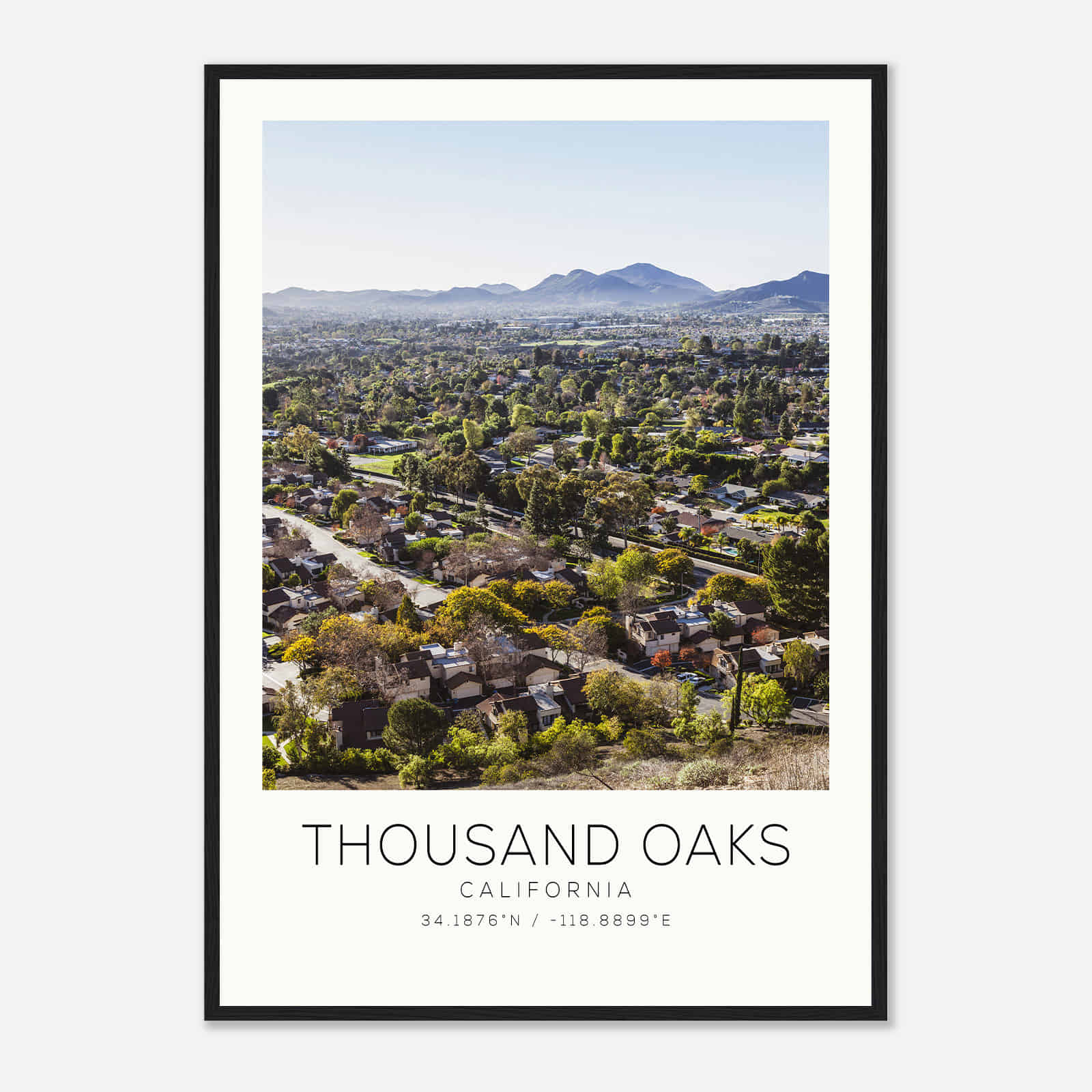 Thousand Oaks California Photo Travel Poster, Thousand Oaks Travel Print, Minimalist Travel Print Thousand Oaks California Photo Travel Poster, Thousand Oaks Travel Print, Minimalist Travel Print