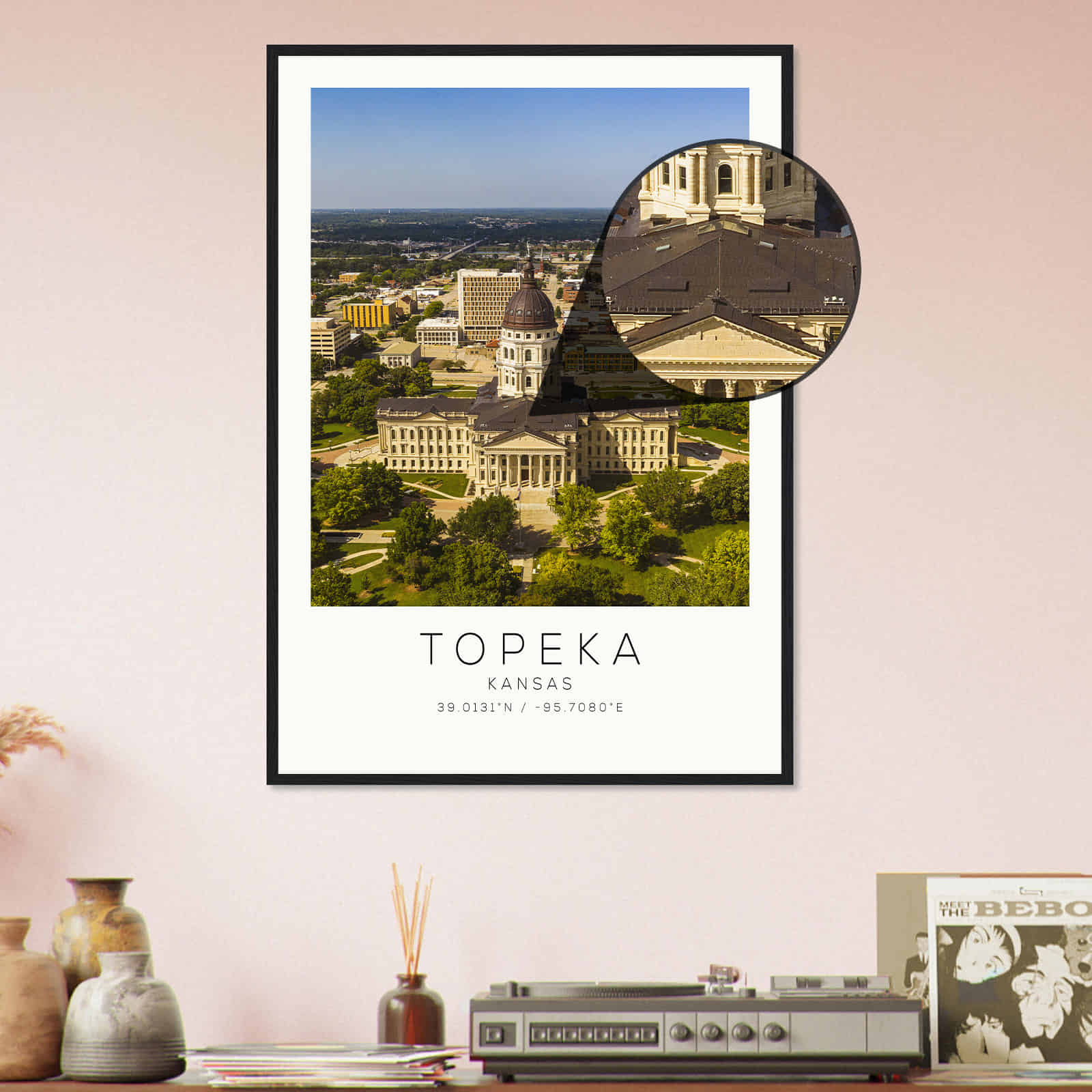 Deerfield Kansas Map Poster, Modern Home Decor Wall Art Print (Copy)