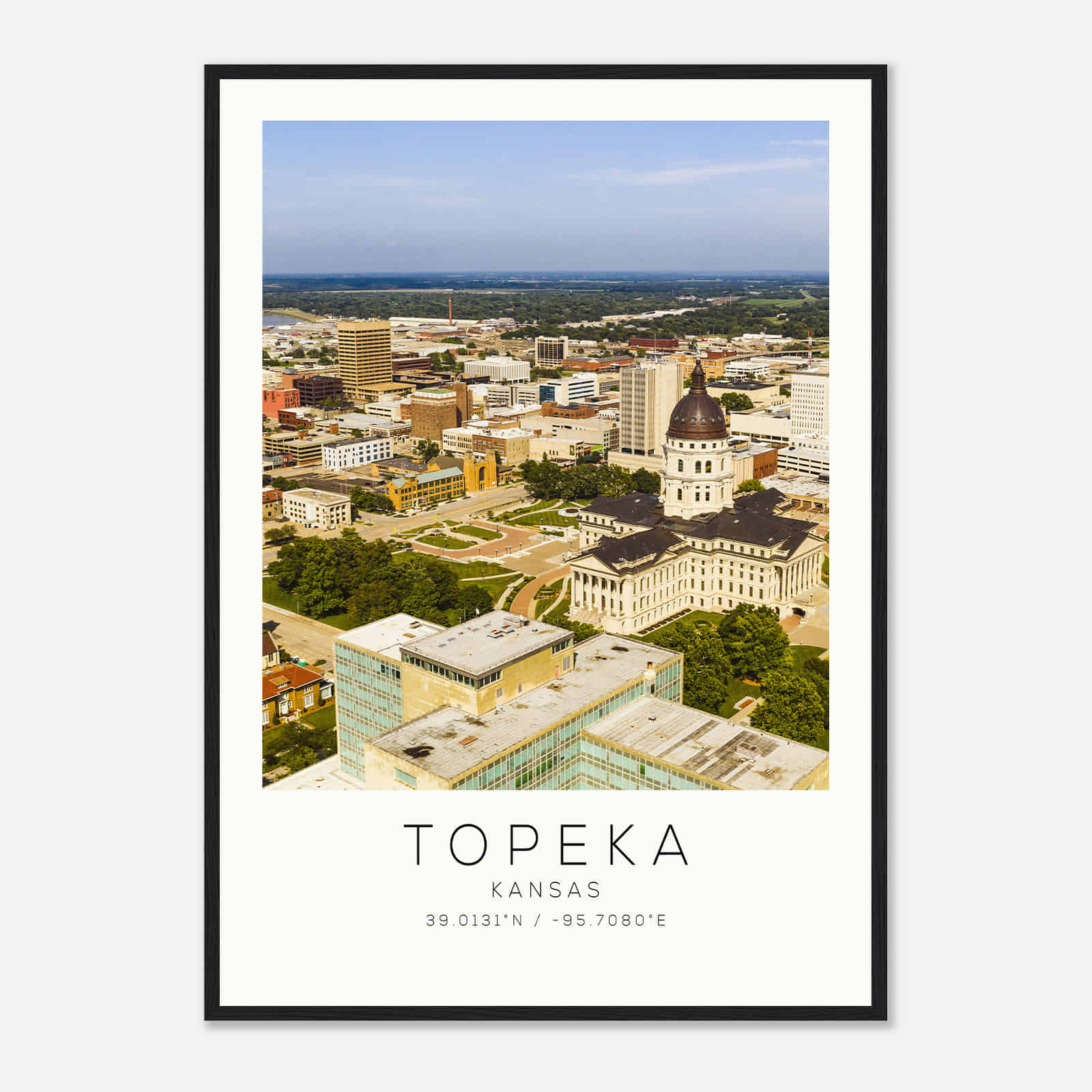 Topeka Kansas Photo Travel Poster, Topeka Travel Print, Minimalist Travel Print Topeka Kansas Photo Travel Poster, Topeka Travel Print, Minimalist Travel Print