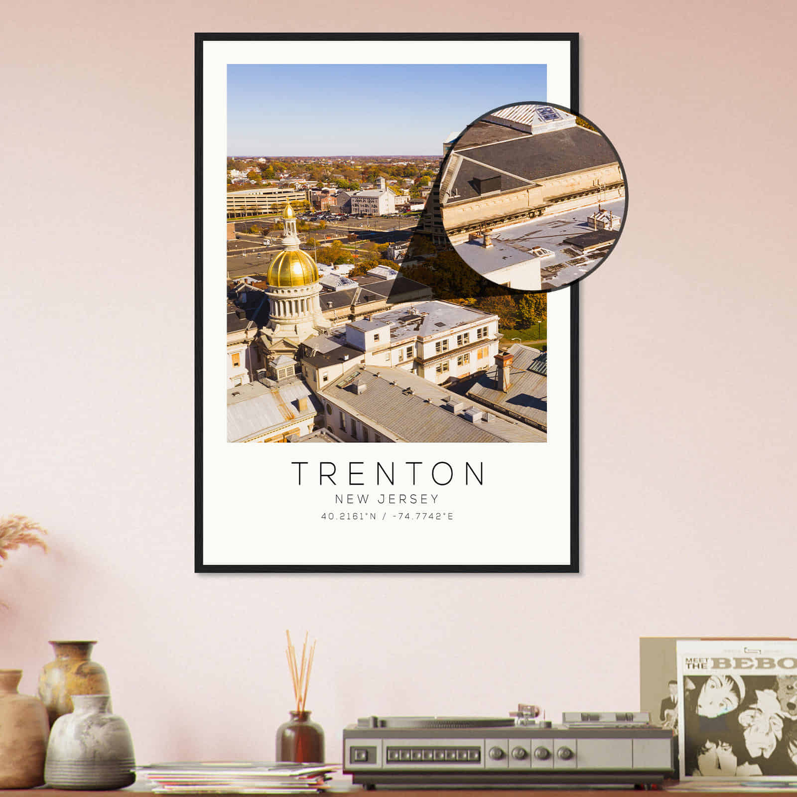 Deerfield Kansas Map Poster, Modern Home Decor Wall Art Print (Copy)